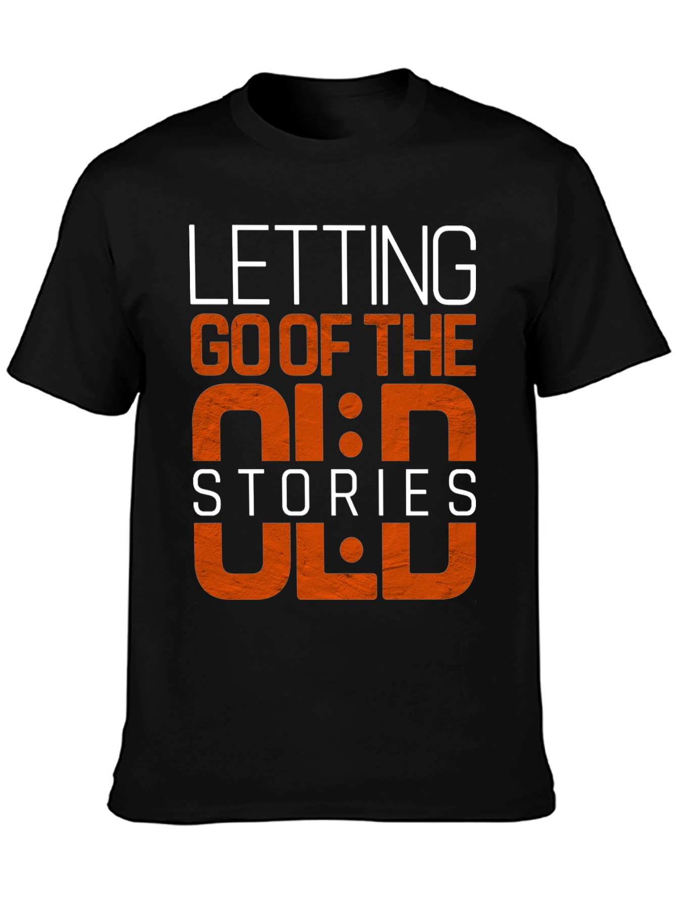 Black Letting Go T-Shirt - Motivational Graphic Tee view 3