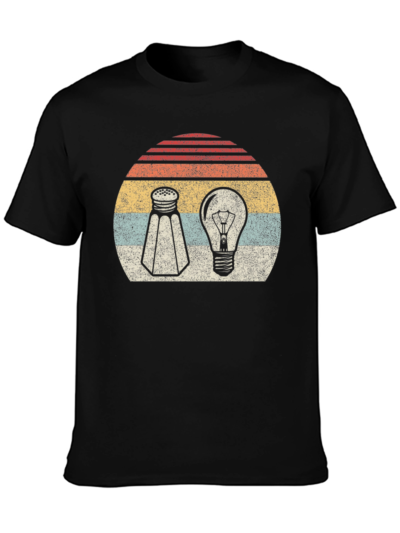 Black Salt and Light Graphic Tee - Retro Design view 3
