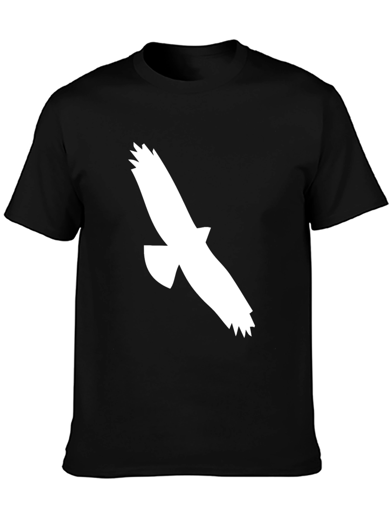 Black T-Shirt with Eagle Graphic - 3