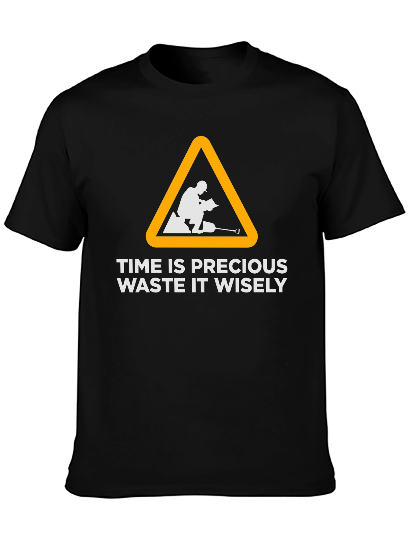 Black Time is Precious Graphic Tee - Black view 3