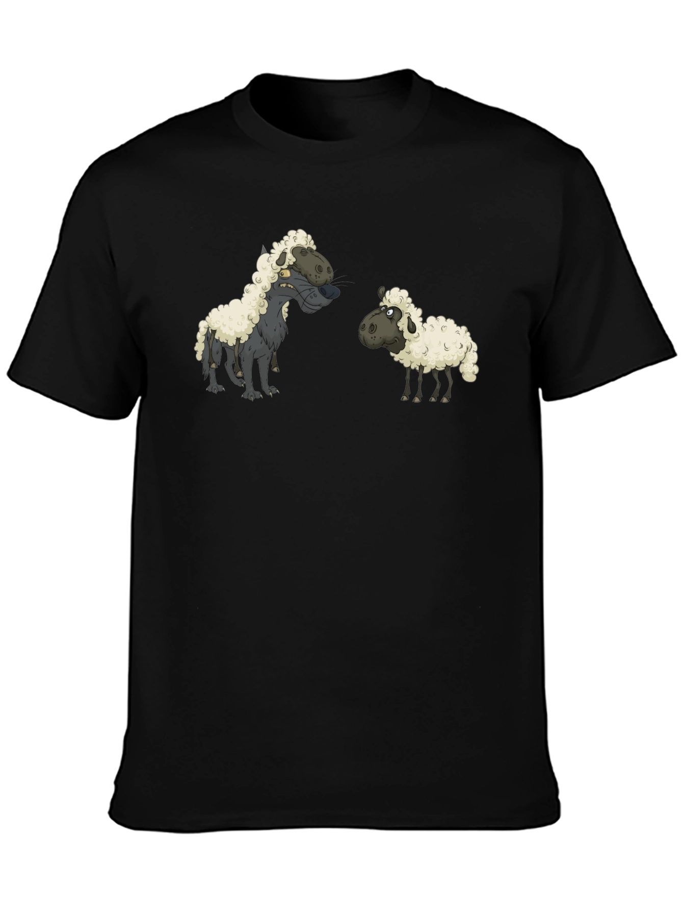 Black Wolf in Sheep's Clothing Black T-Shirt view 3