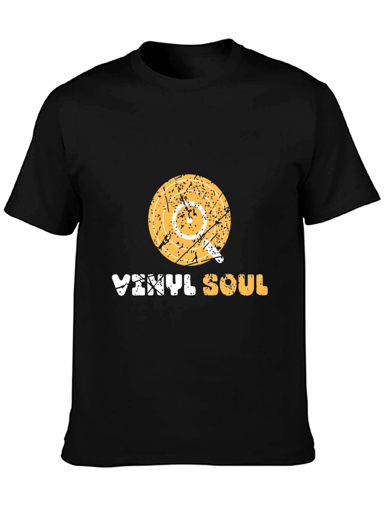 Black Vinyl Soul Graphic Tee - Retro Music T-Shirt view 3