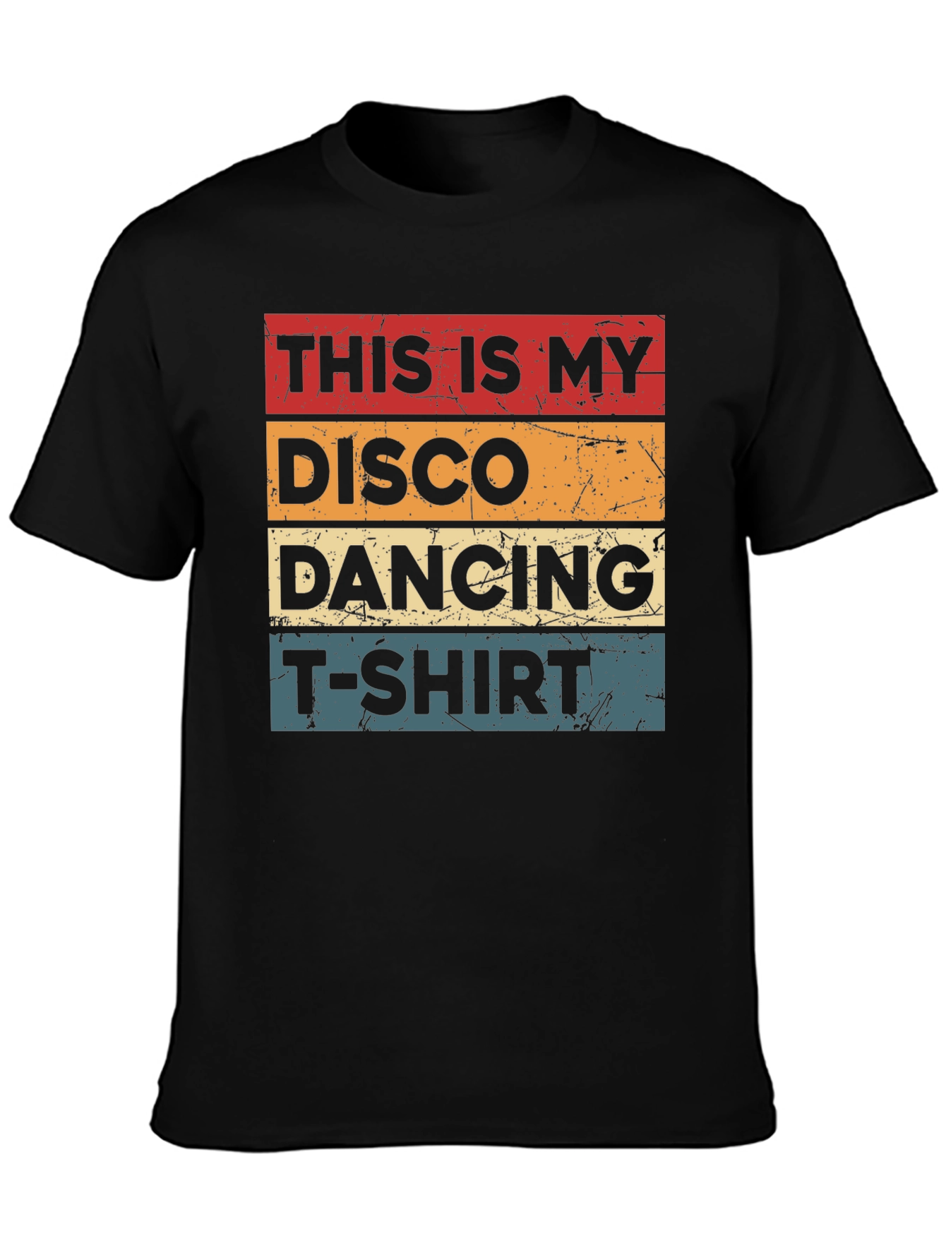 Black Disco Dancing Graphic T-Shirt - Retro Style view 3