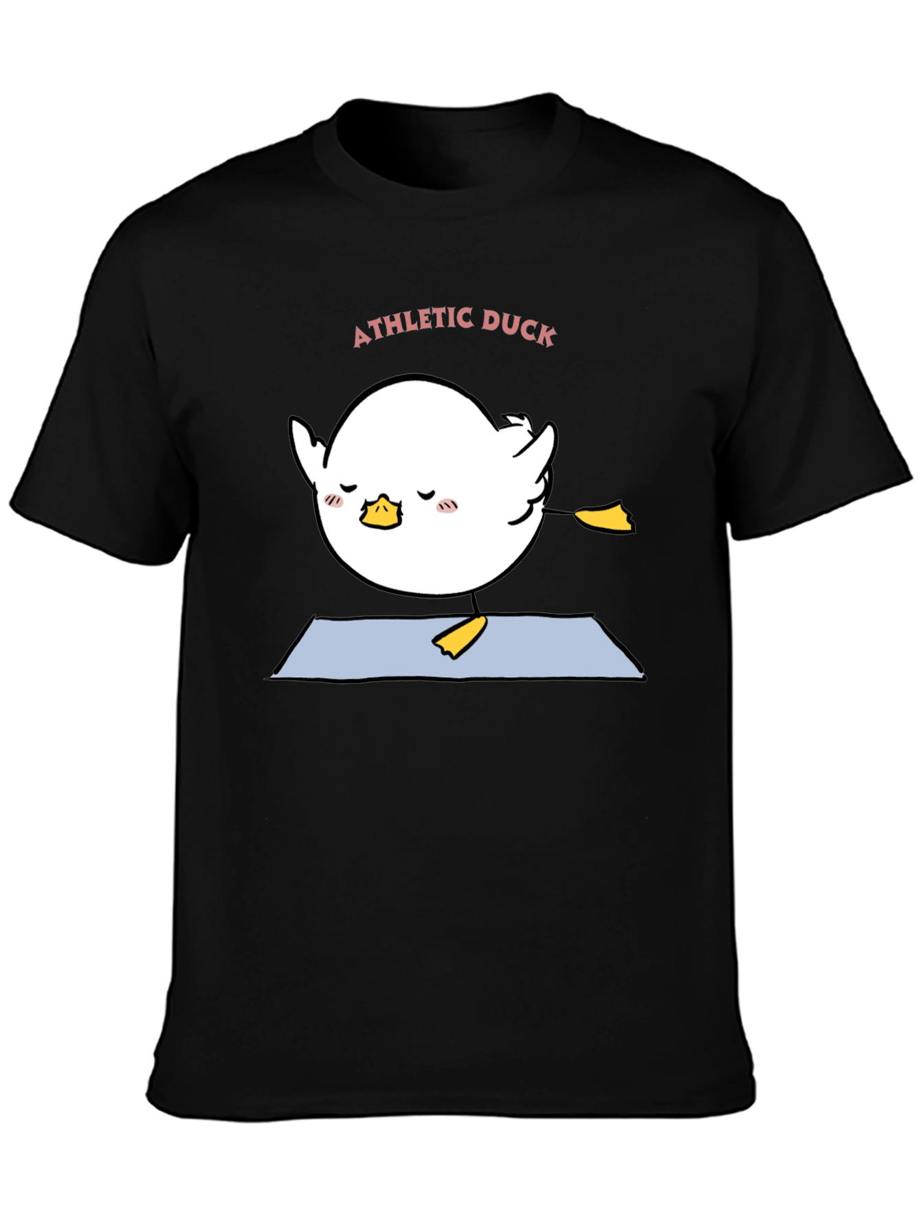 Black Athletic Duck Yoga T-Shirt - Black view 3