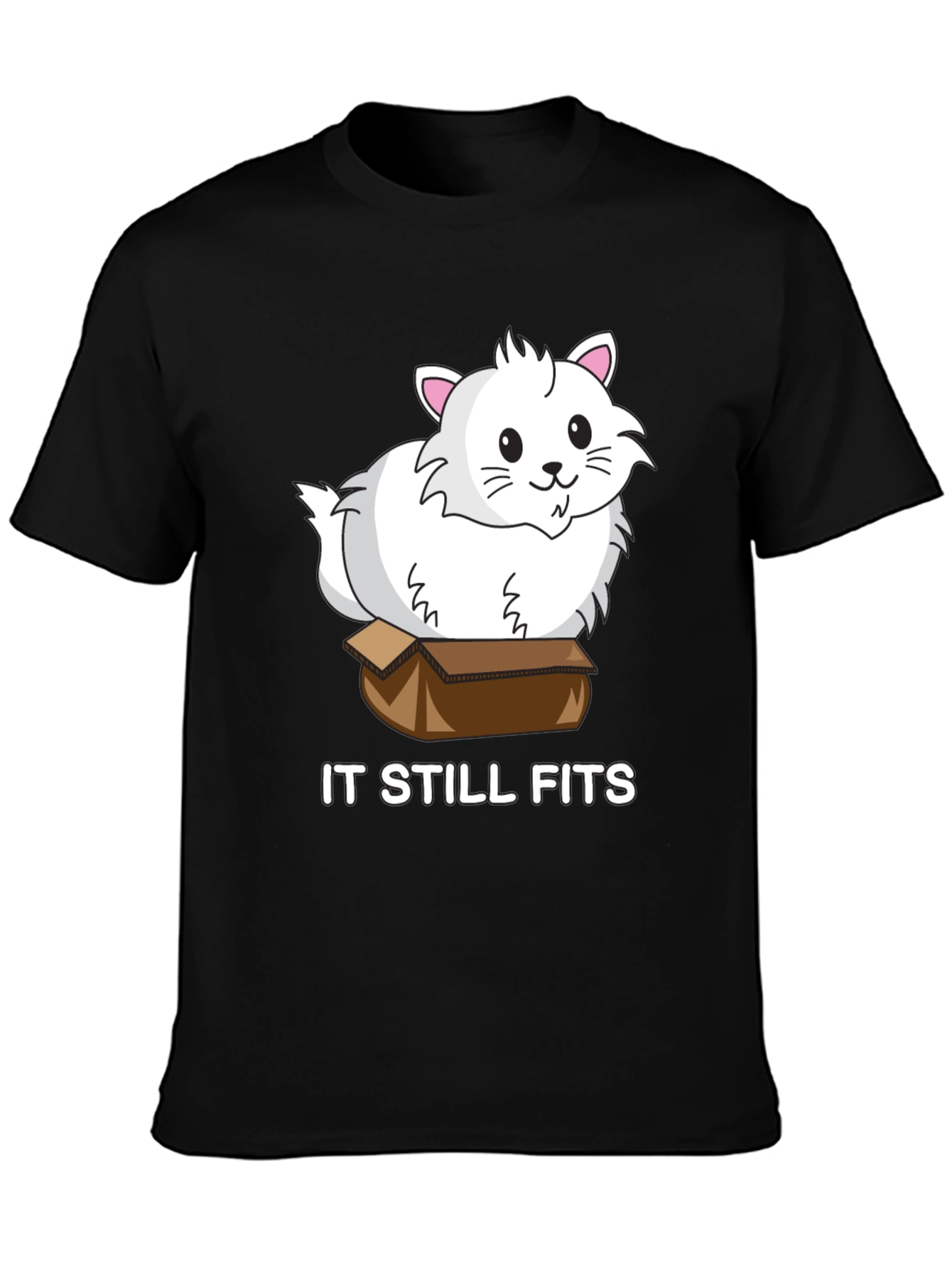 Black Cat in a Box T-Shirt - "It Still Fits" view 3