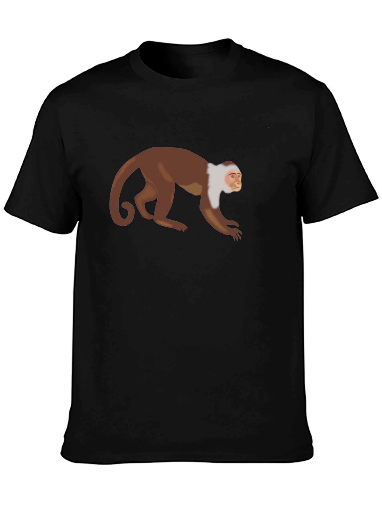 Black Monkey Graphic T-Shirt - Black Casual Tee view 3