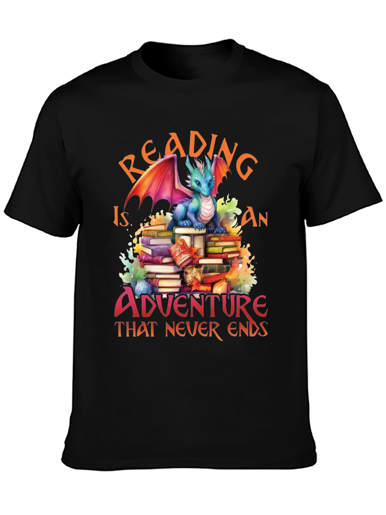 Black Reading is an Adventure Graphic T-Shirt view 3