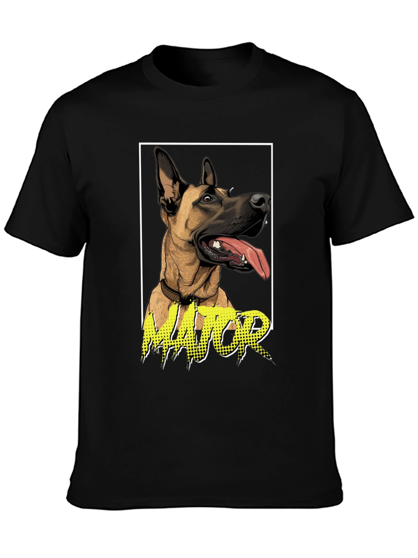 Black Dog Lover's 'Major' Graphic Tee - Black view 3