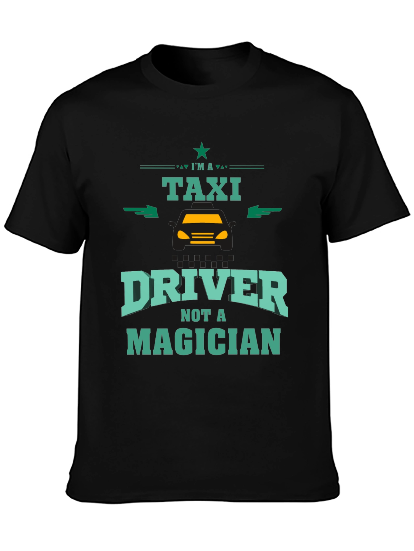 Black Taxi Driver Novelty Graphic T-Shirt view 3