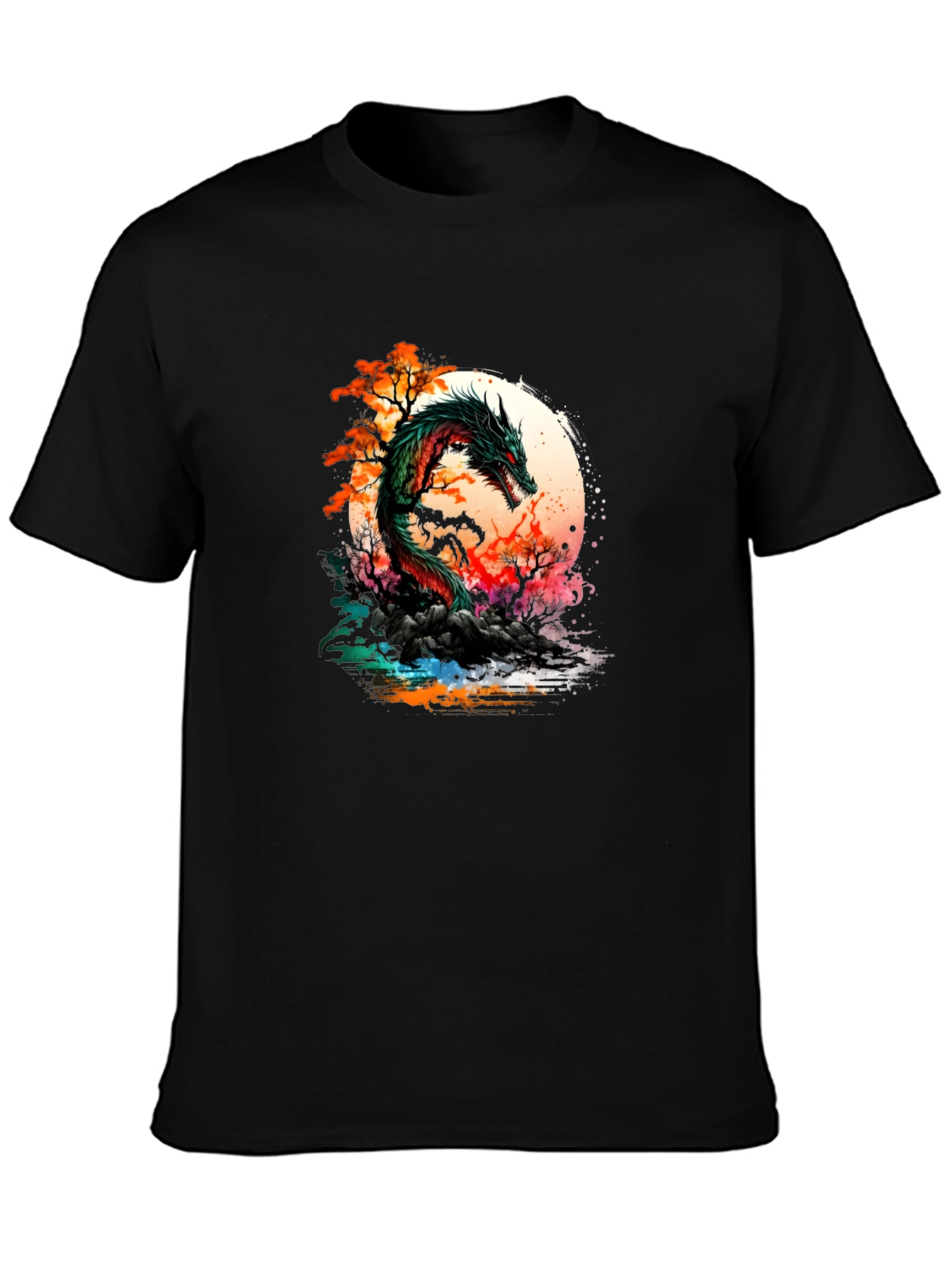 Black Dragon Graphic Tee - Unique Design view 3
