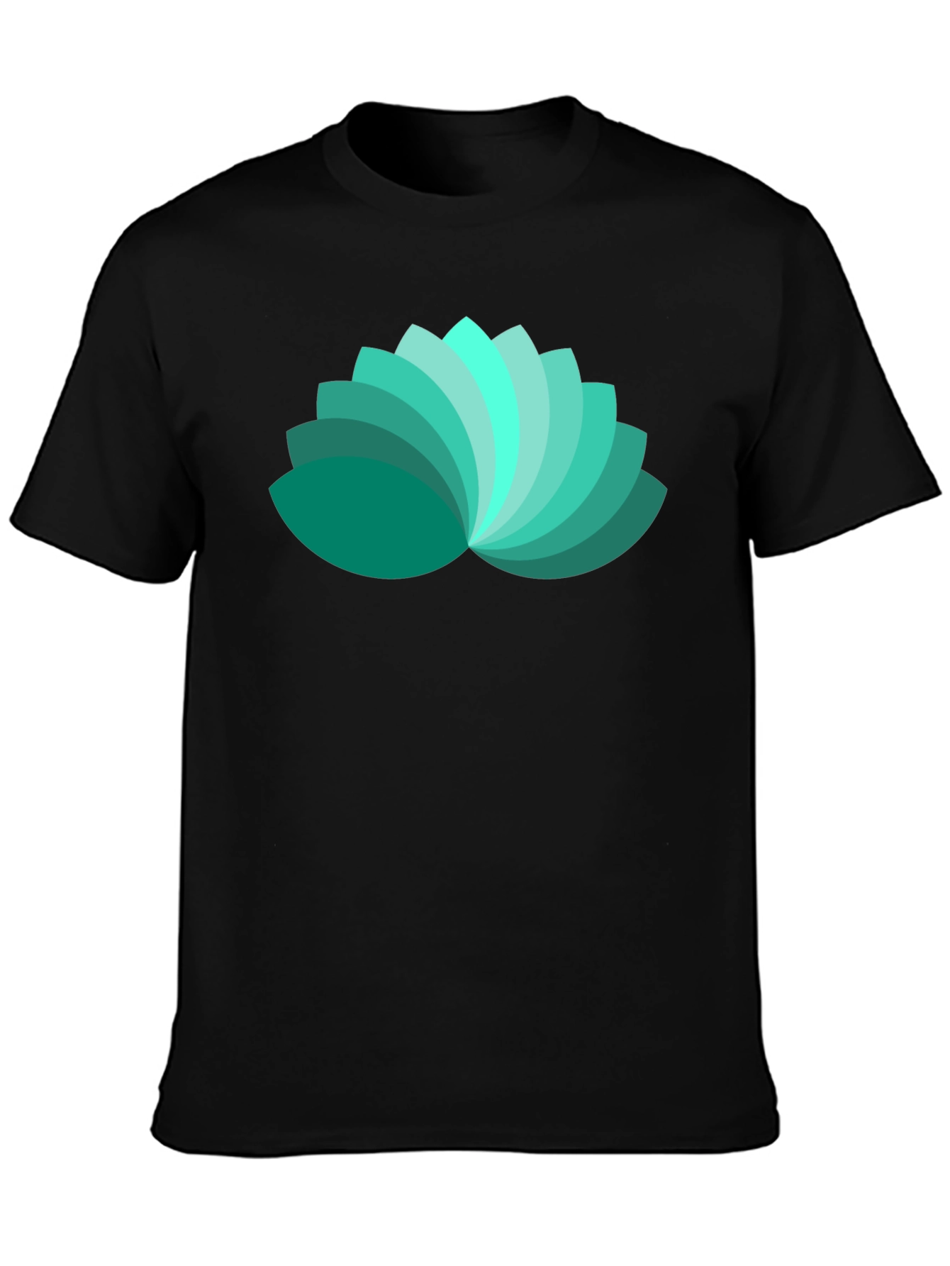 Black Lotus Petal Graphic Black T-Shirt view 3