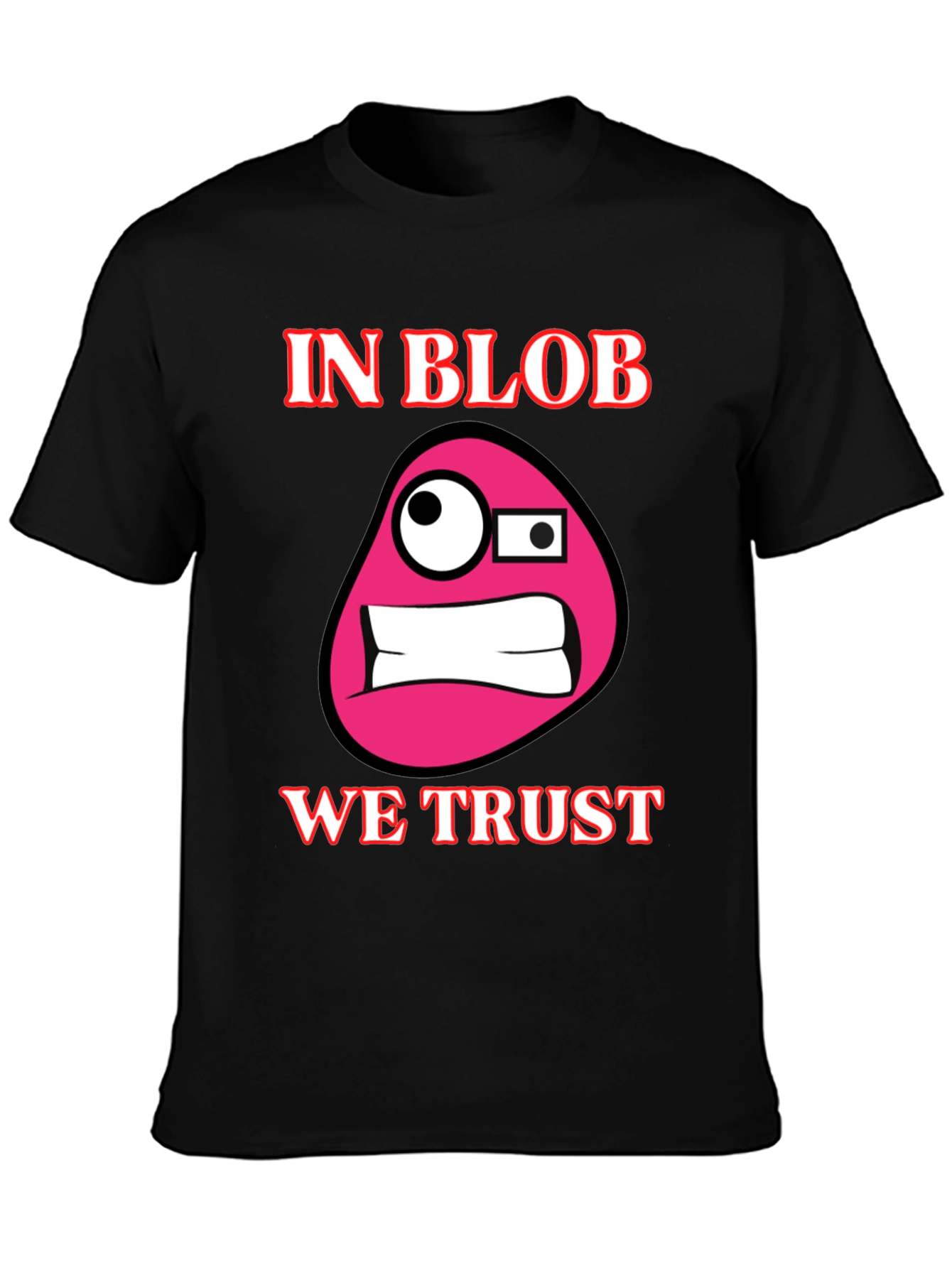 Black In Blob We Trust Funny Graphic Tee view 3