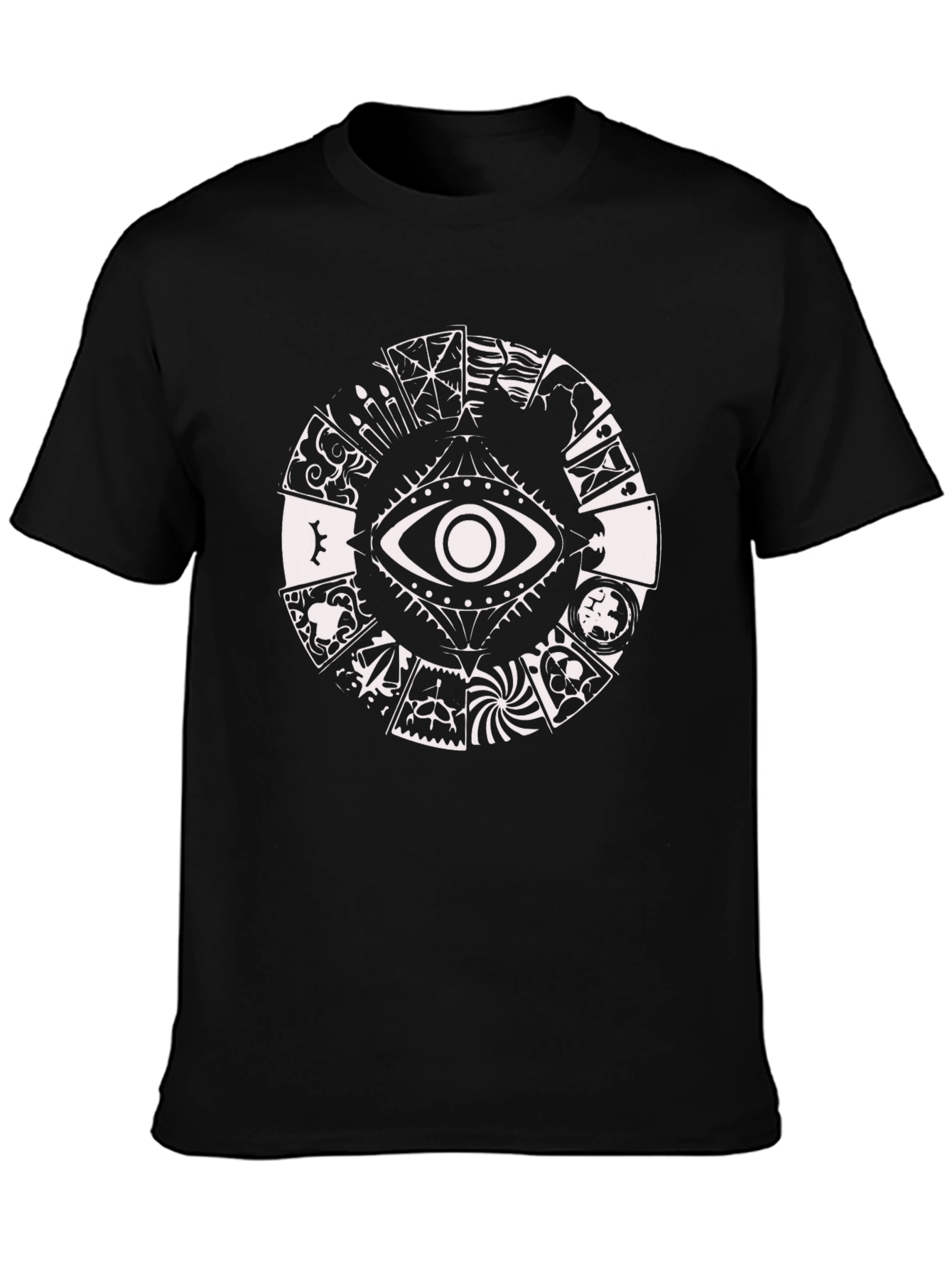 Black Mystic Eye Graphic T-Shirt - Unisex Cotton Tee view 3