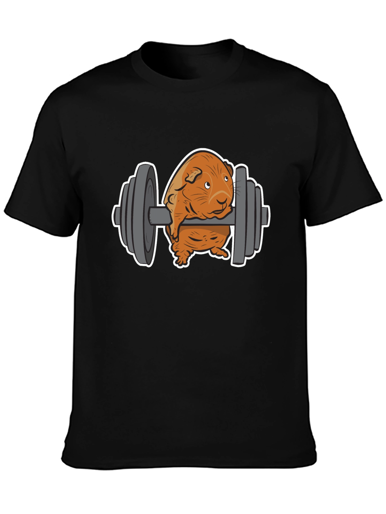 Black Guinea Pig Gym T-Shirt view 3