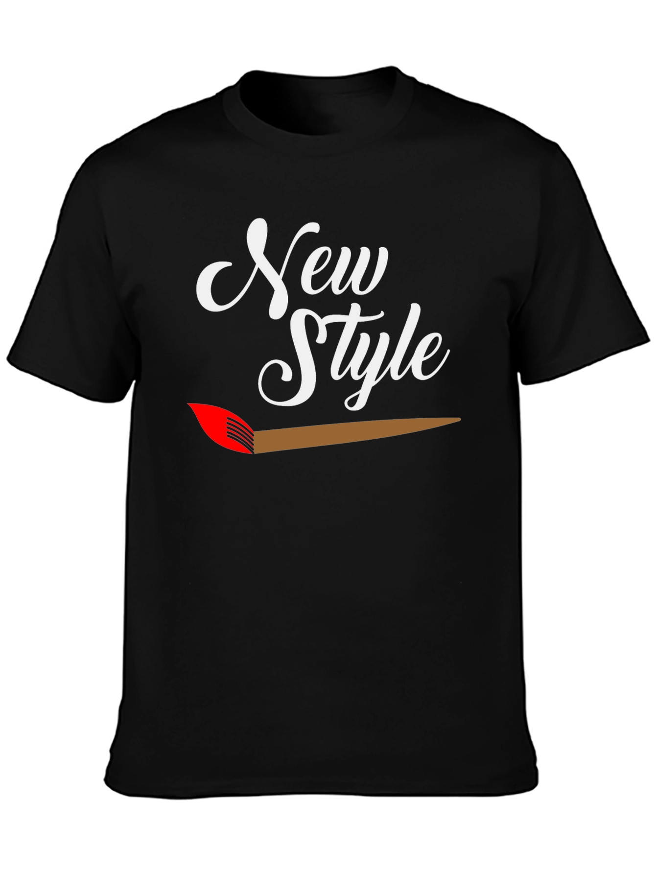 Black New Style Graphic Tee - Men's Black T-Shirt view 3