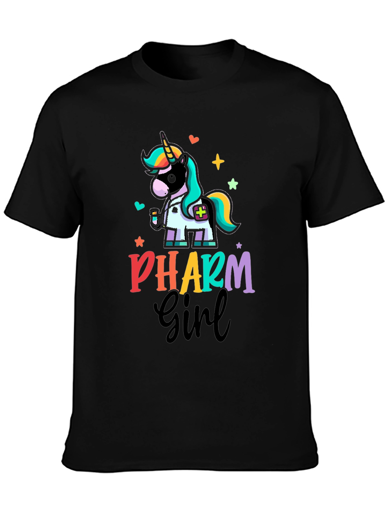 Black Pharm Girl Unicorn T-Shirt view 3