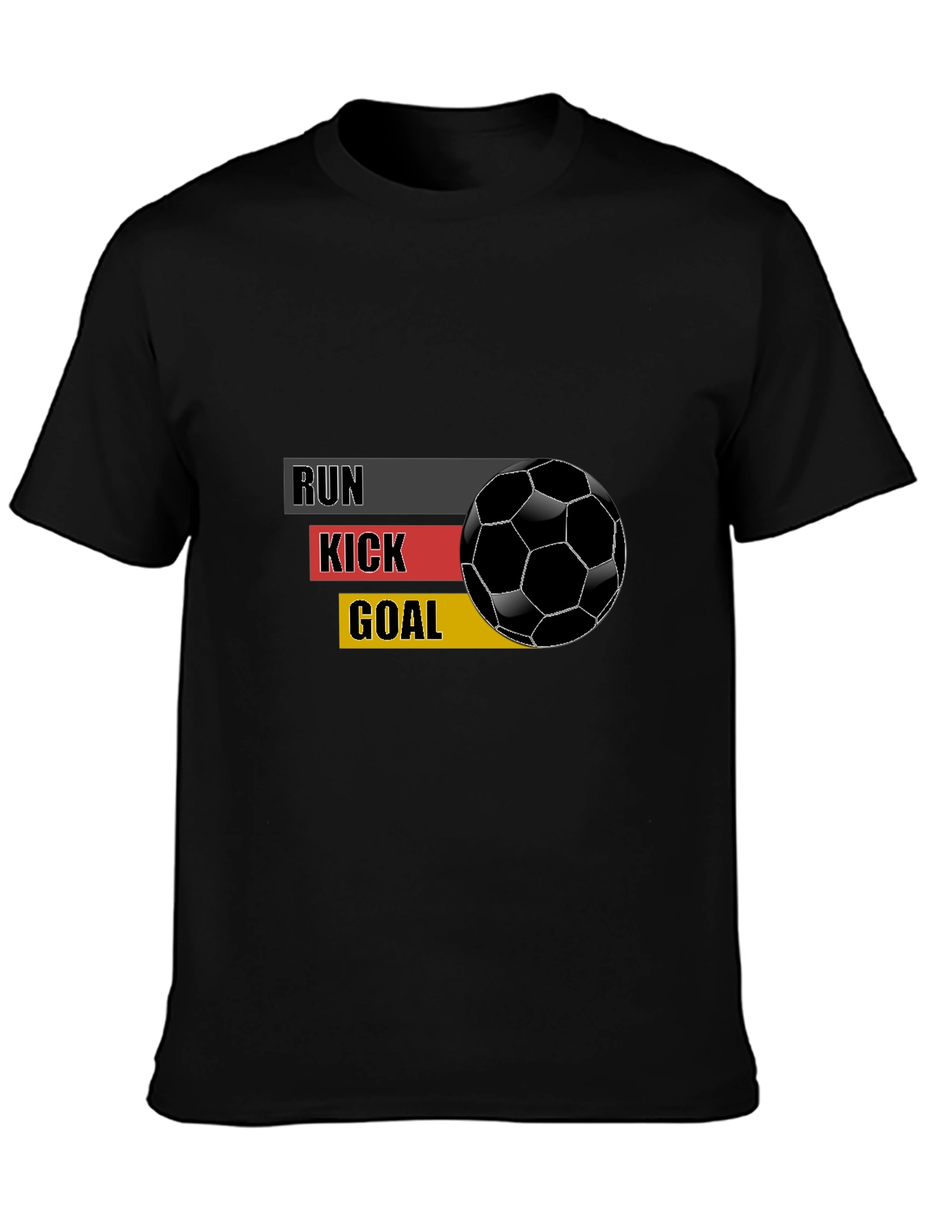 Run Kick Goal Soccer Graphic T-Shirt - 3