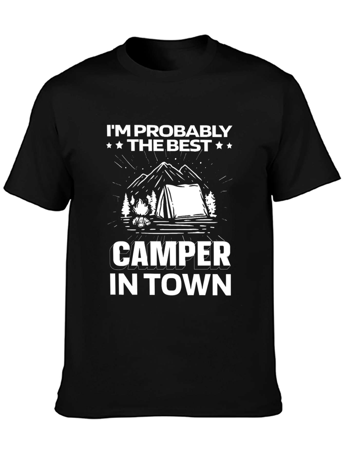 Black Best Camper T-Shirt - Camping Adventure Tee view 3