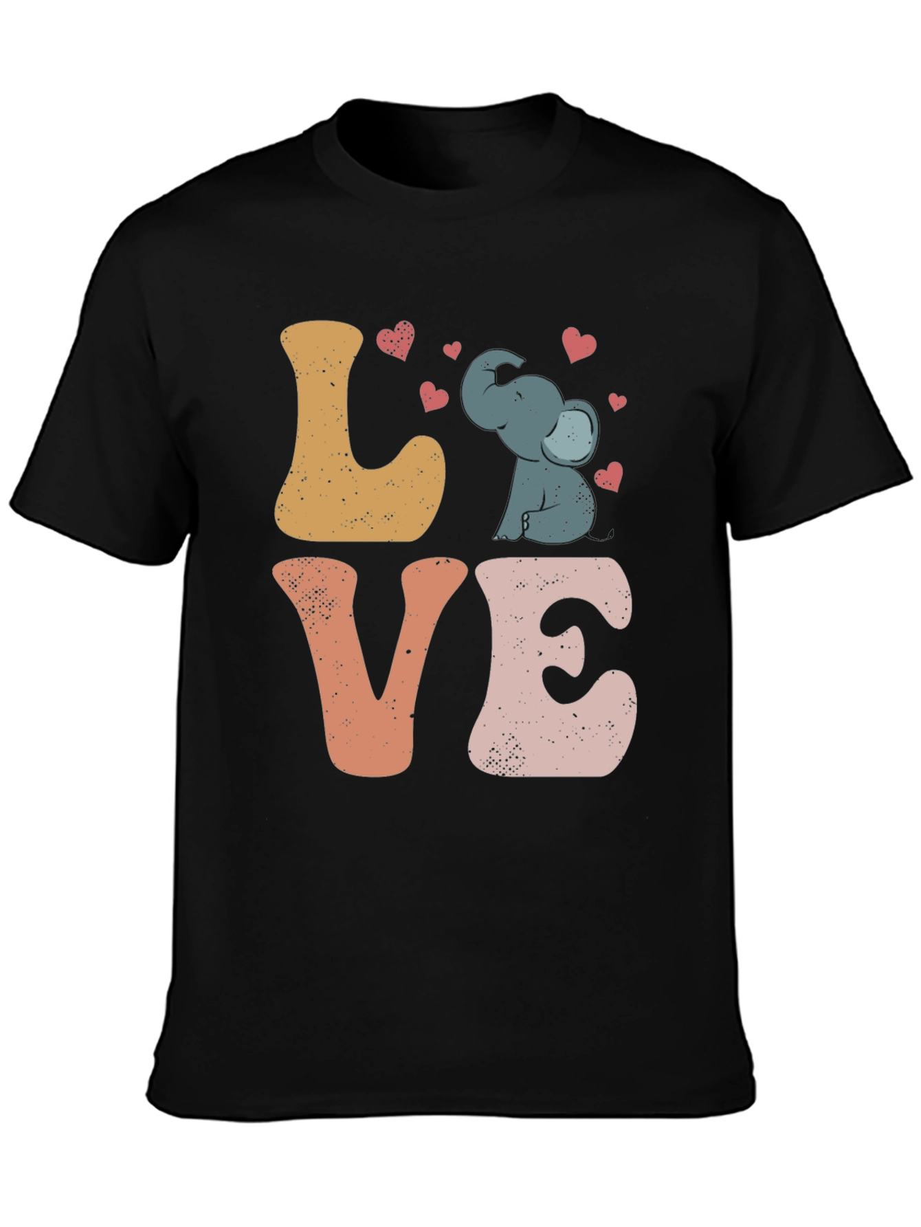 Black Elephant Love Graphic Tee view 3