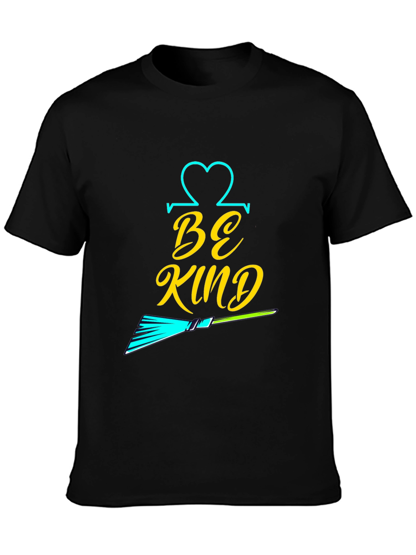Black Be Kind Graphic Tee -  Stylish Men's Black T-Shirt view 3