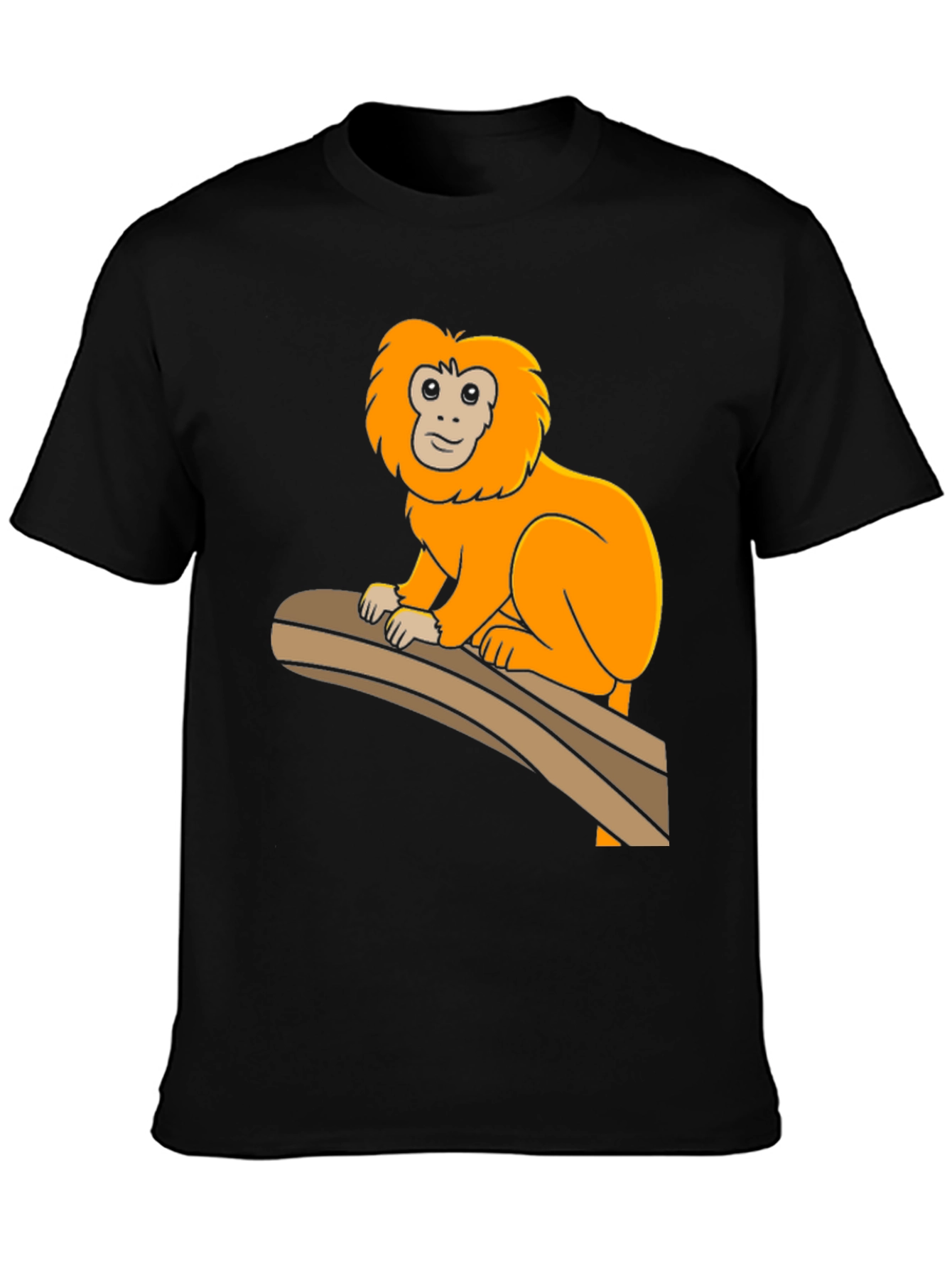 Black Monkey Graphic Tee - Black Cotton T-Shirt view 3