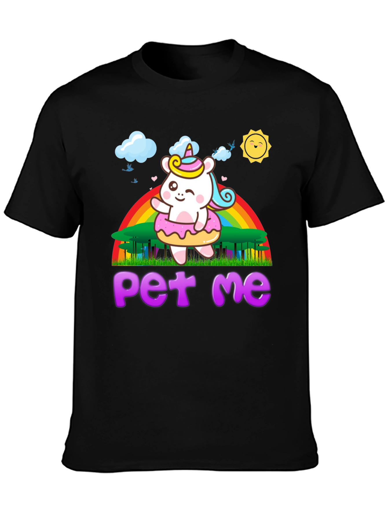 Unicorn Donut Graphic Tee - Pet Me - 3