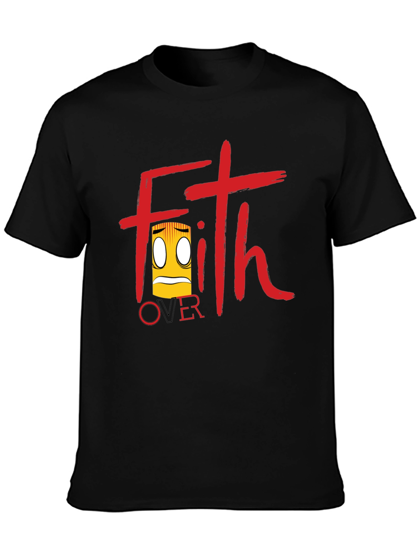 Black Faith Over Fear T-Shirt - Black Graphic Tee view 3