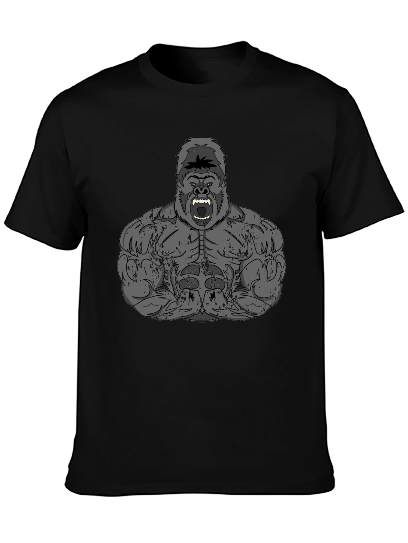 Black Gorilla Gym T-Shirt - Black view 3