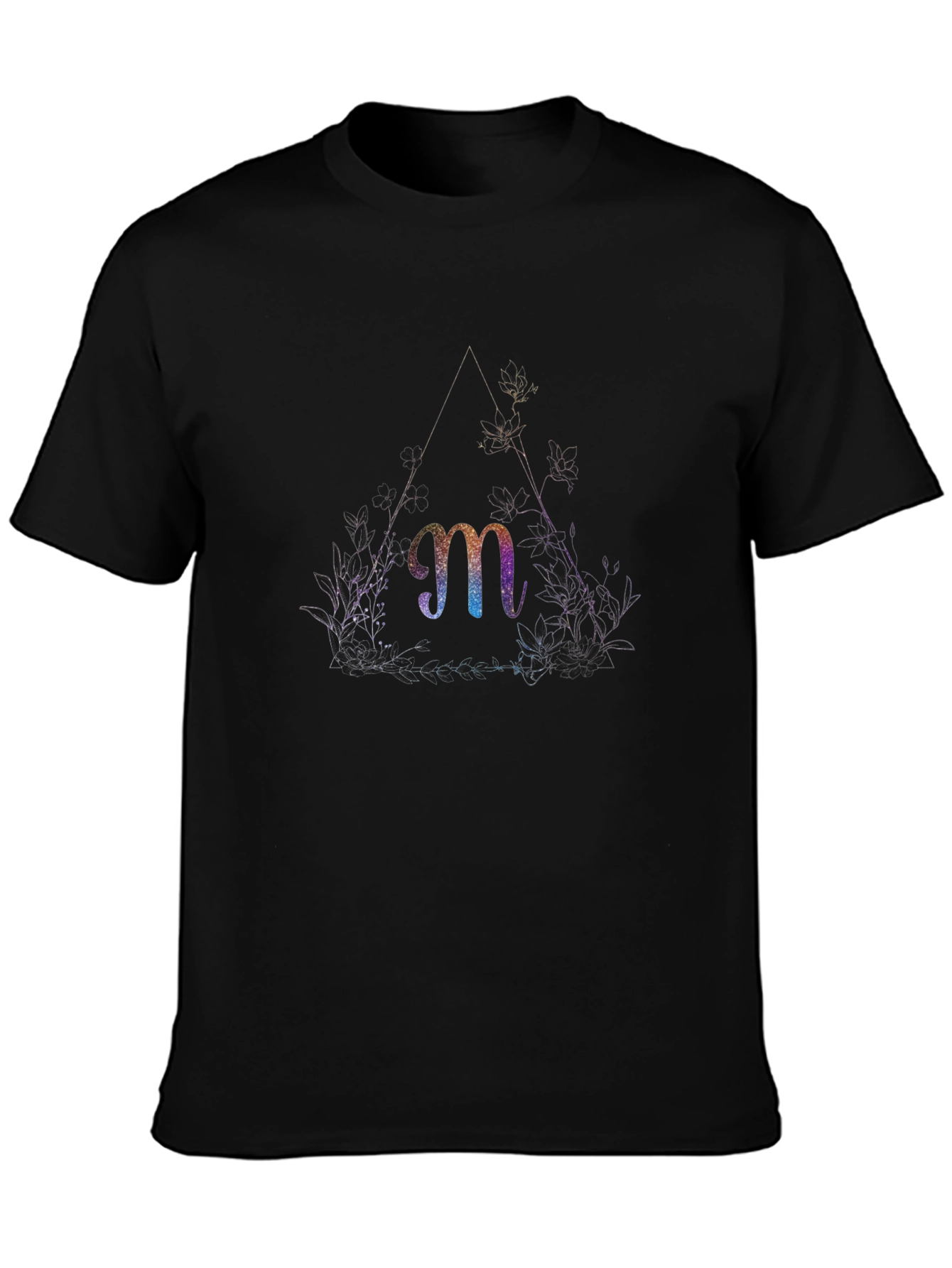 Black Letter 'm' Graphic Tee - Unique Design view 3