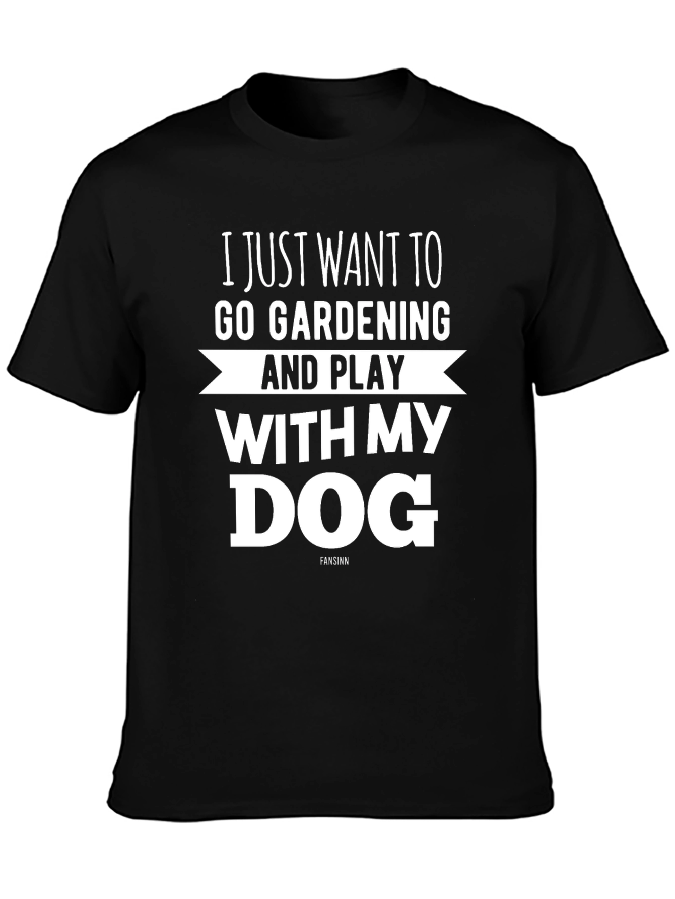 Black Gardening & Dog Lover T-Shirt view 3