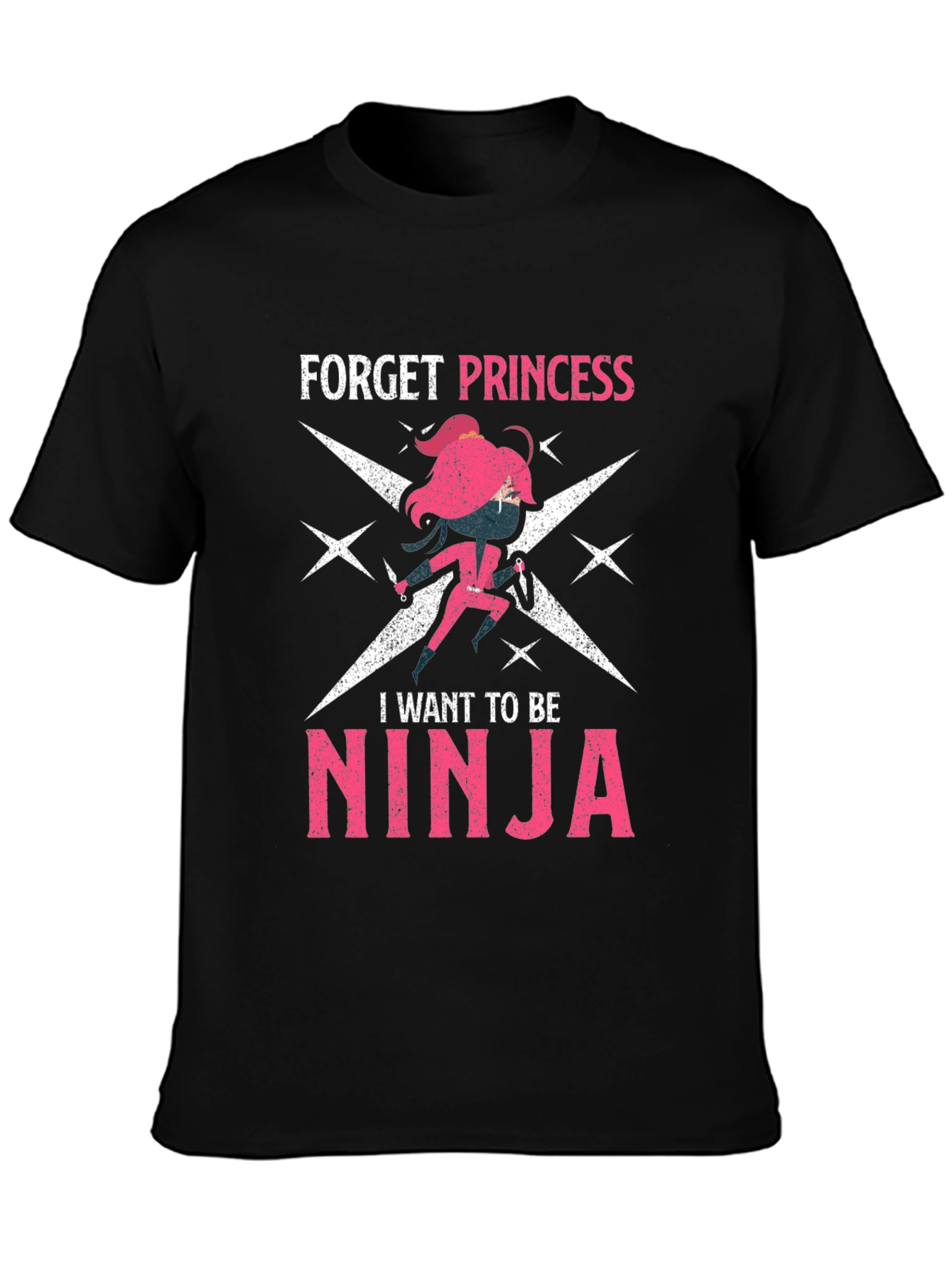 Black Forget Princess, Be Ninja Graphic Tee view 3