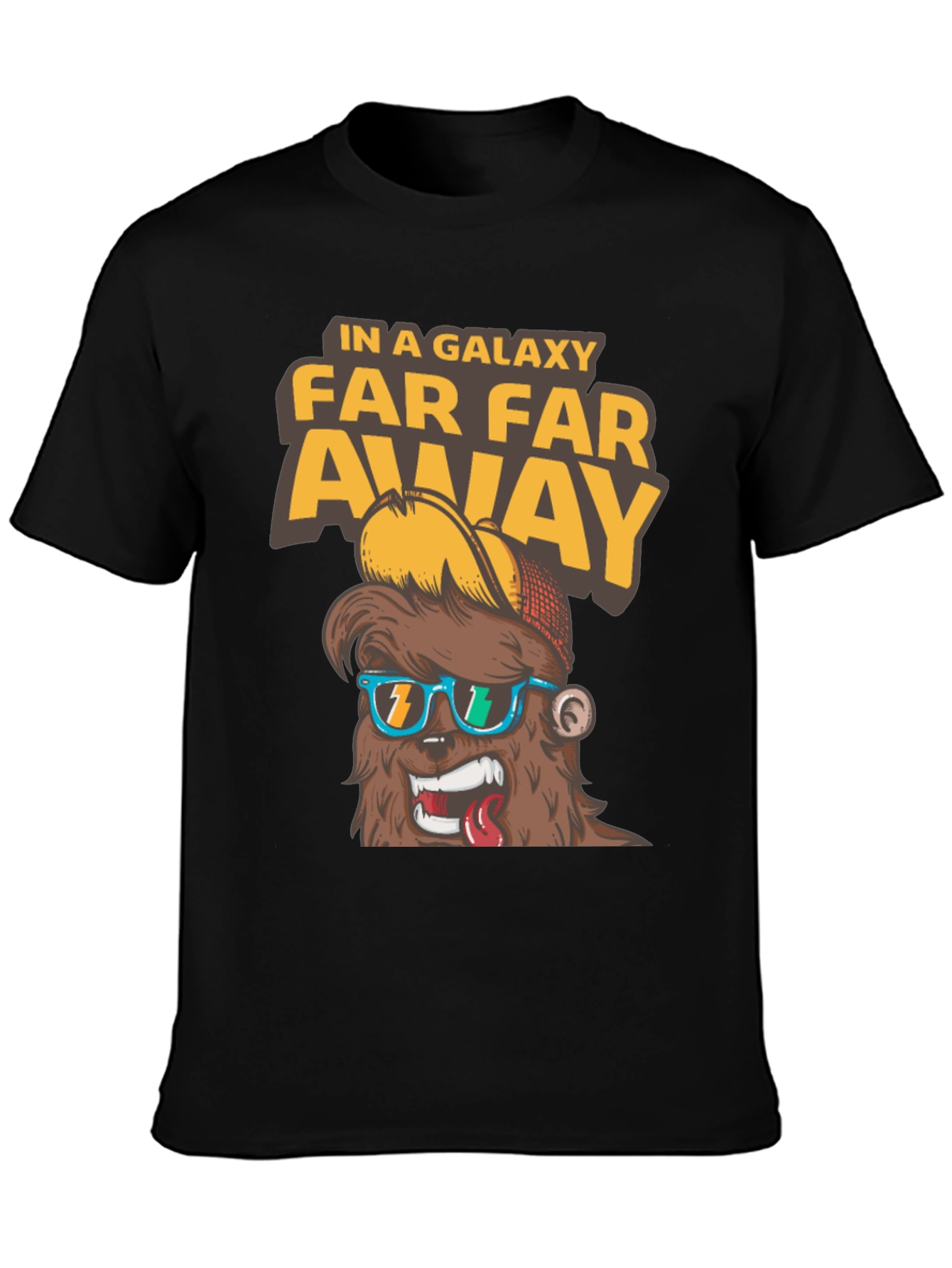 Black Far Far Away Graphic T-Shirt - Men's Black Tee view 3