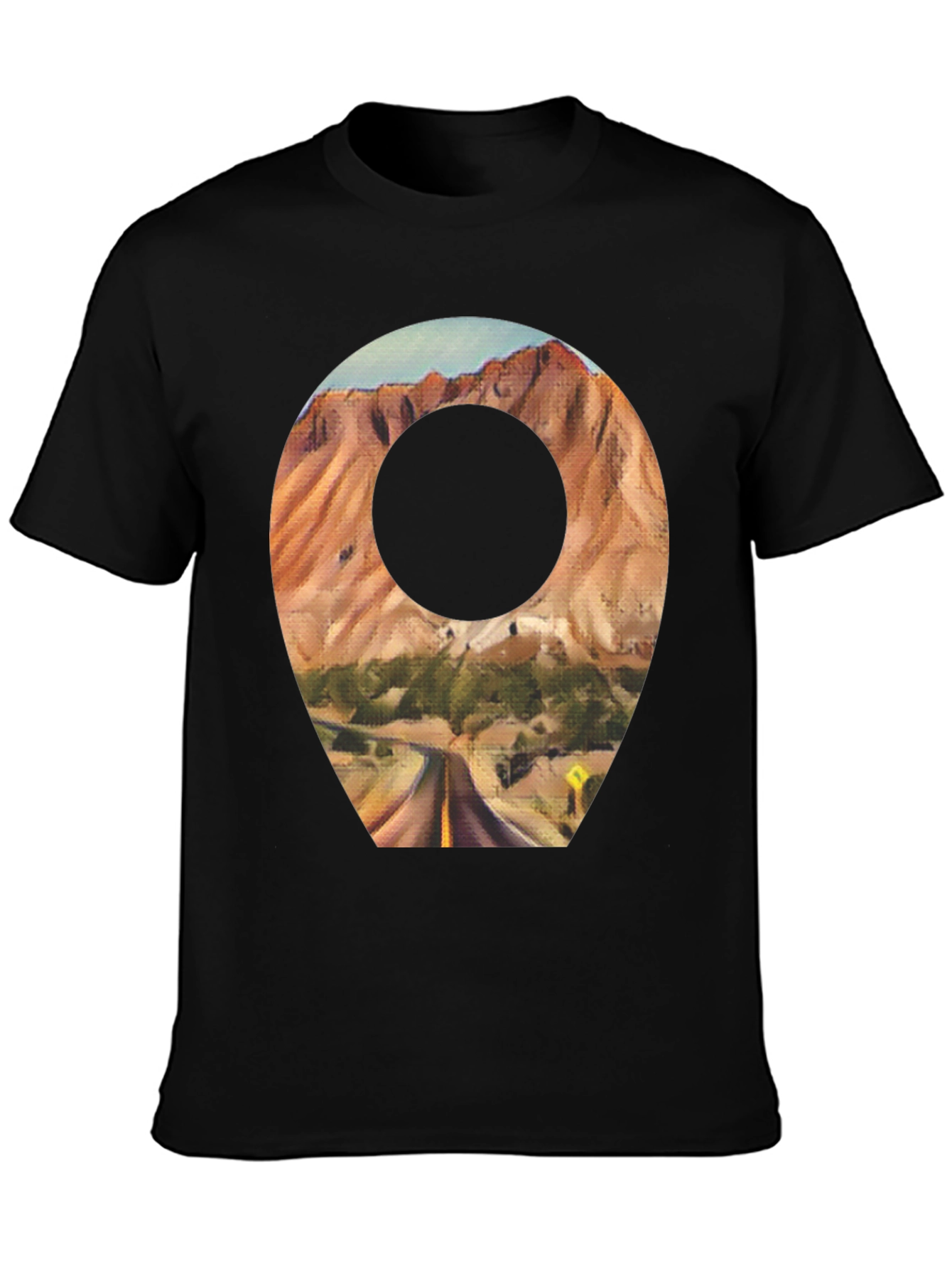 Scenic Route T-Shirt - Black Cotton Blend - 3