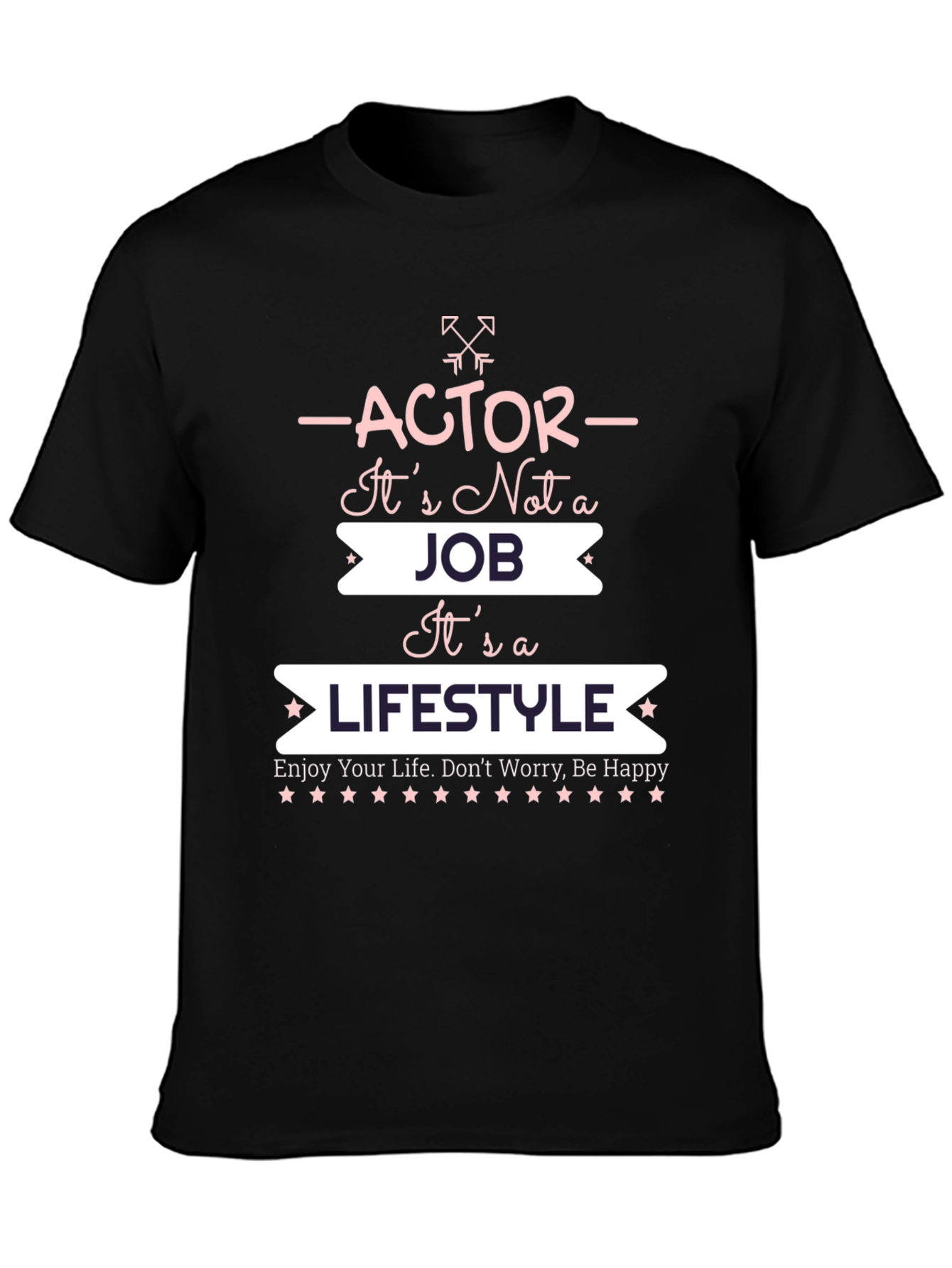 Black Actor Lifestyle Black T-Shirt view 3