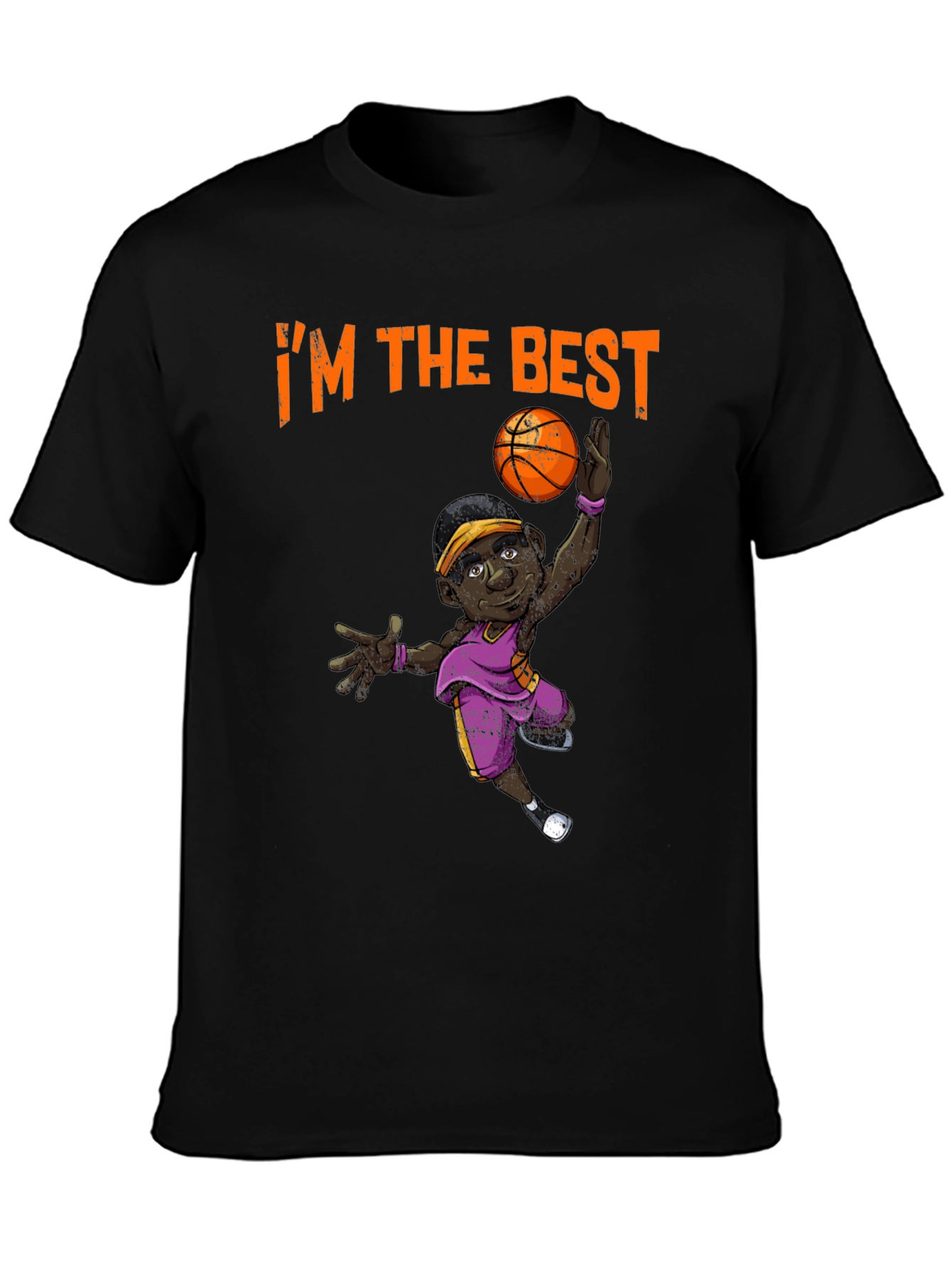 Black I'm The Best Basketball T-Shirt view 3