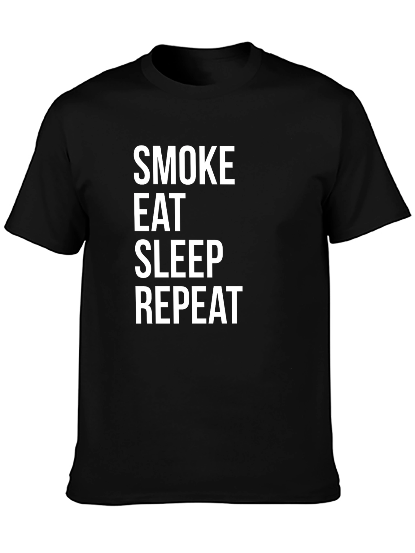 Black Smoke Eat Sleep Repeat Graphic Tee view 3