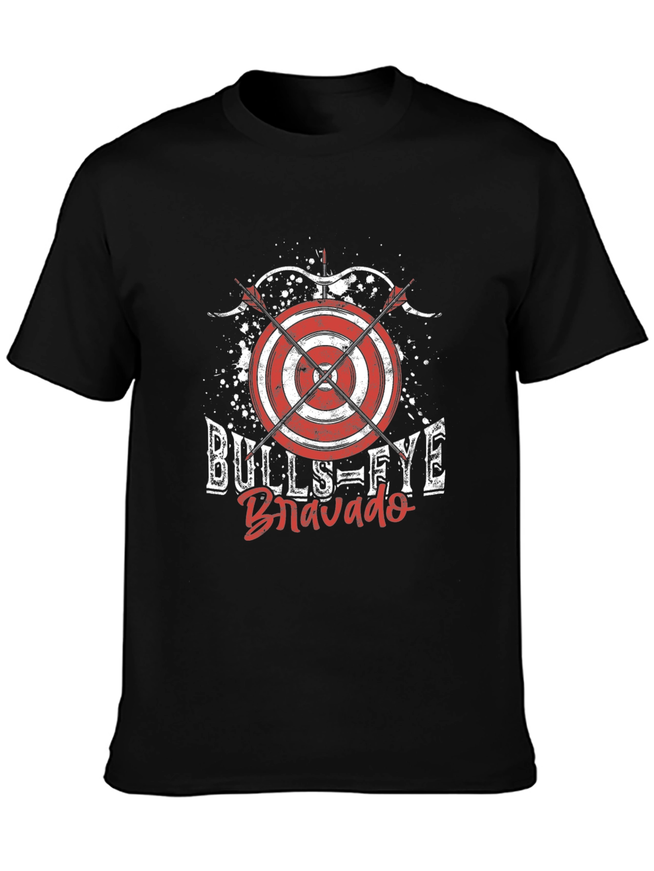 Black Bullseye Bravado Graphic Tee - Black Cotton T-Shirt view 3