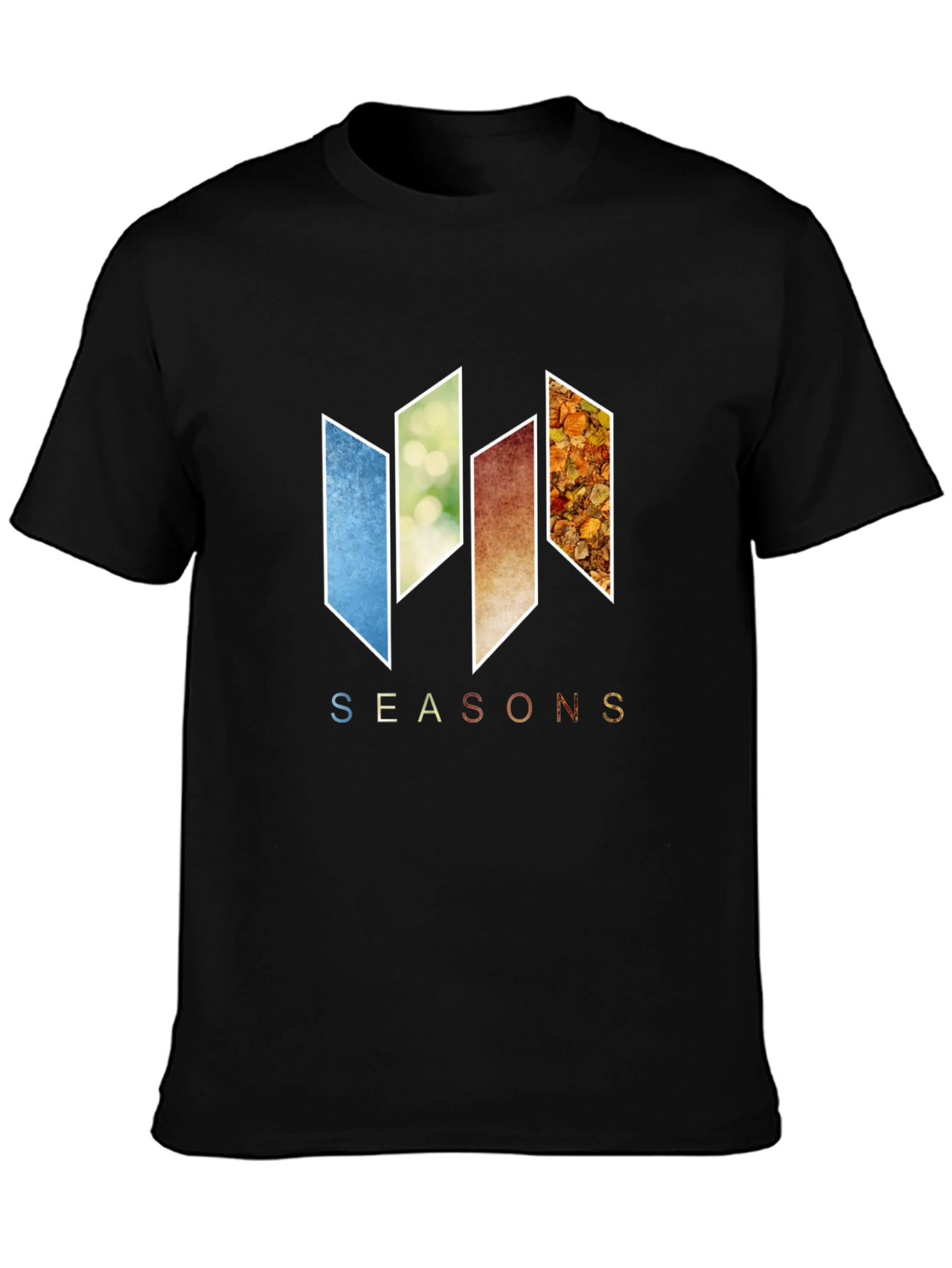 Black Seasons Graphic Print Black Tee view 3