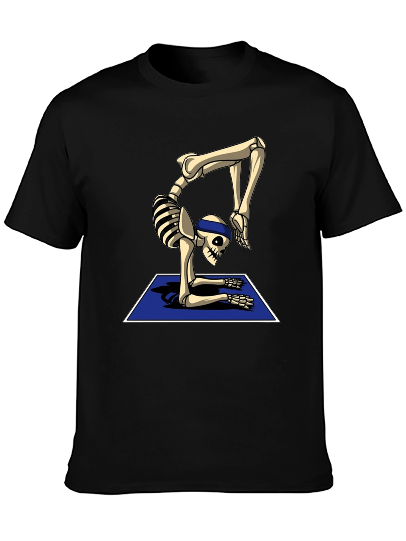 Black Yoga Skeleton T-Shirt - Flexible Bones! view 3