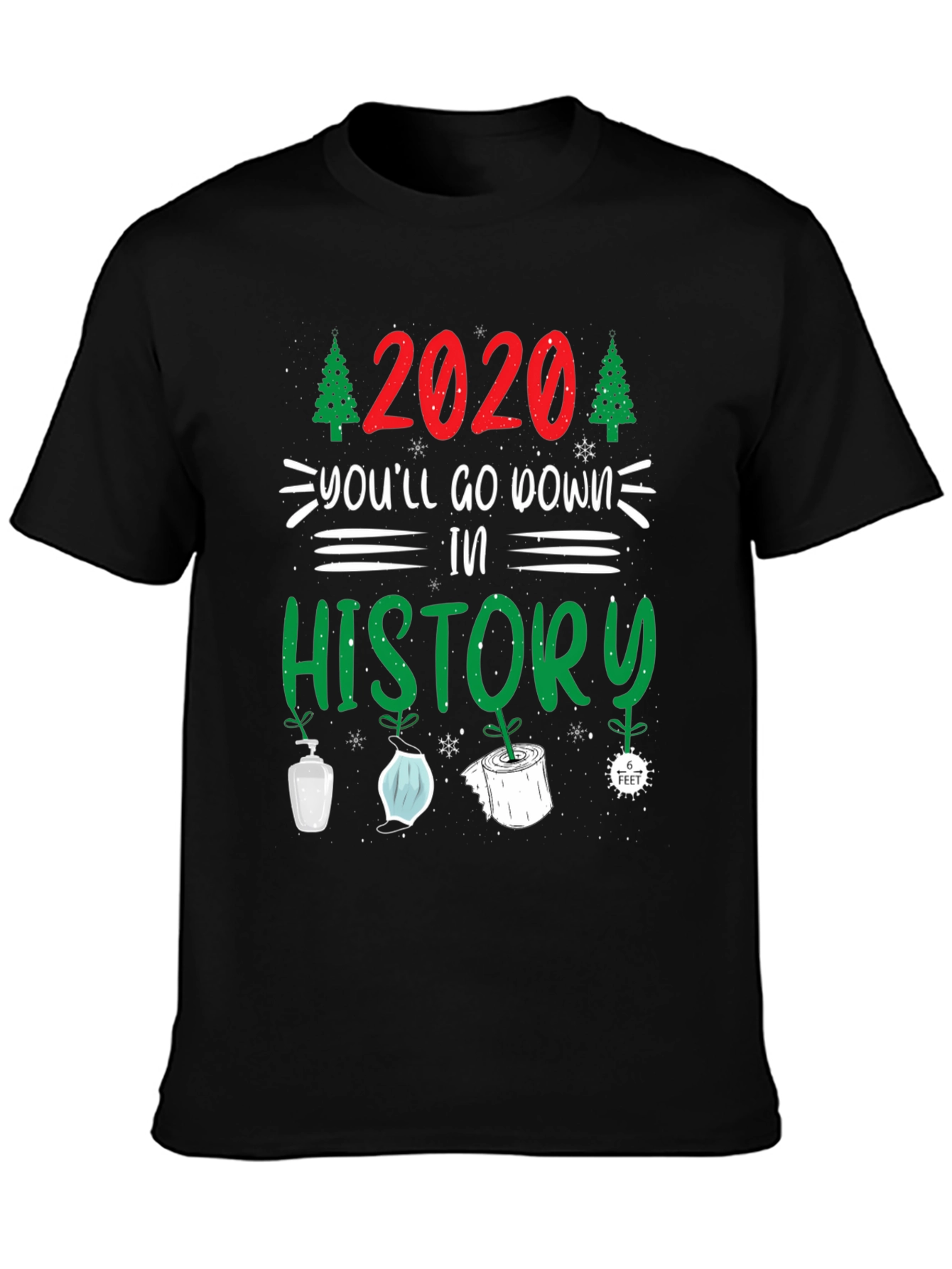 Black 2020 History Graphic Tee view 3