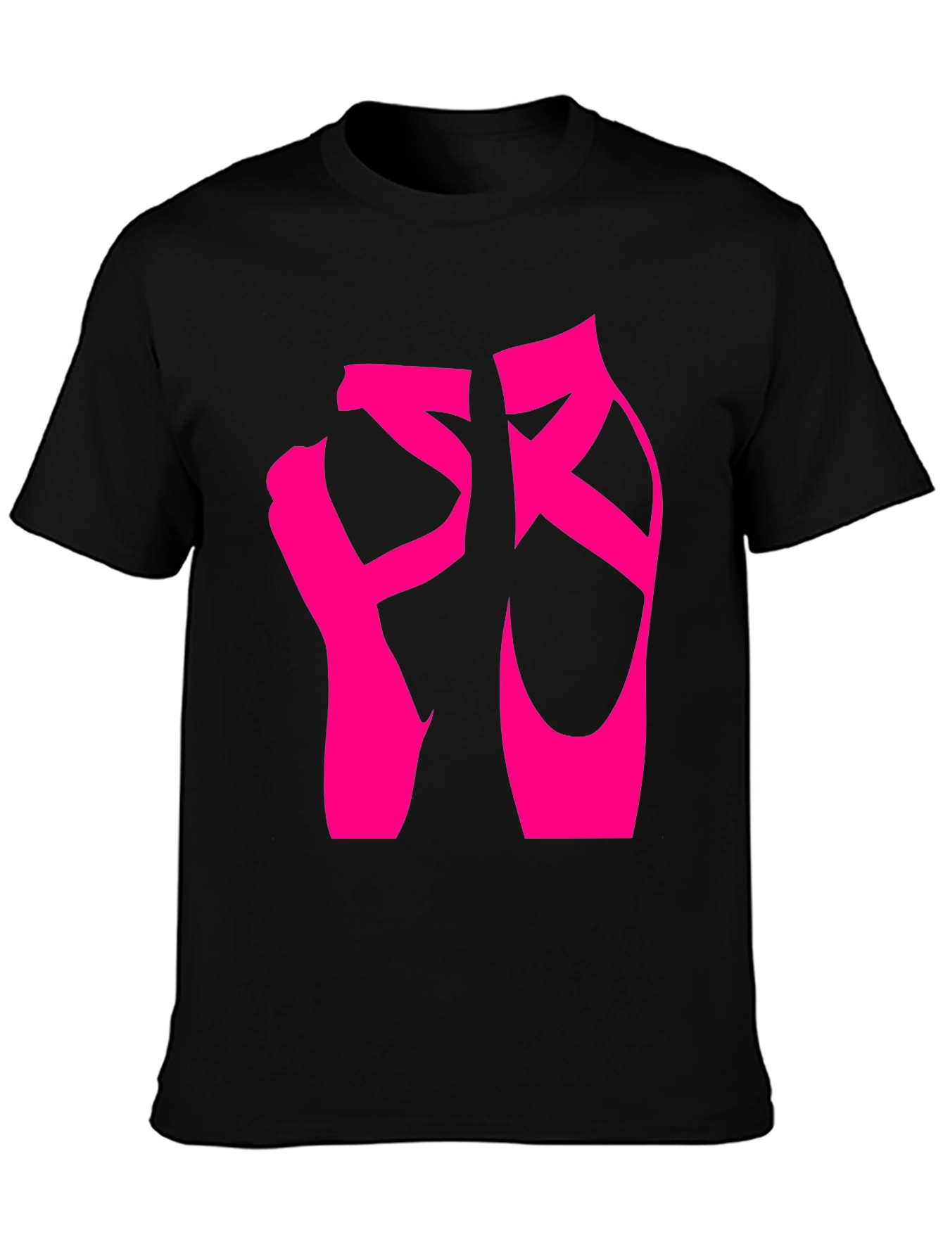Black Ballet Shoes Graphic Tee - Dance Lover T-Shirt view 3