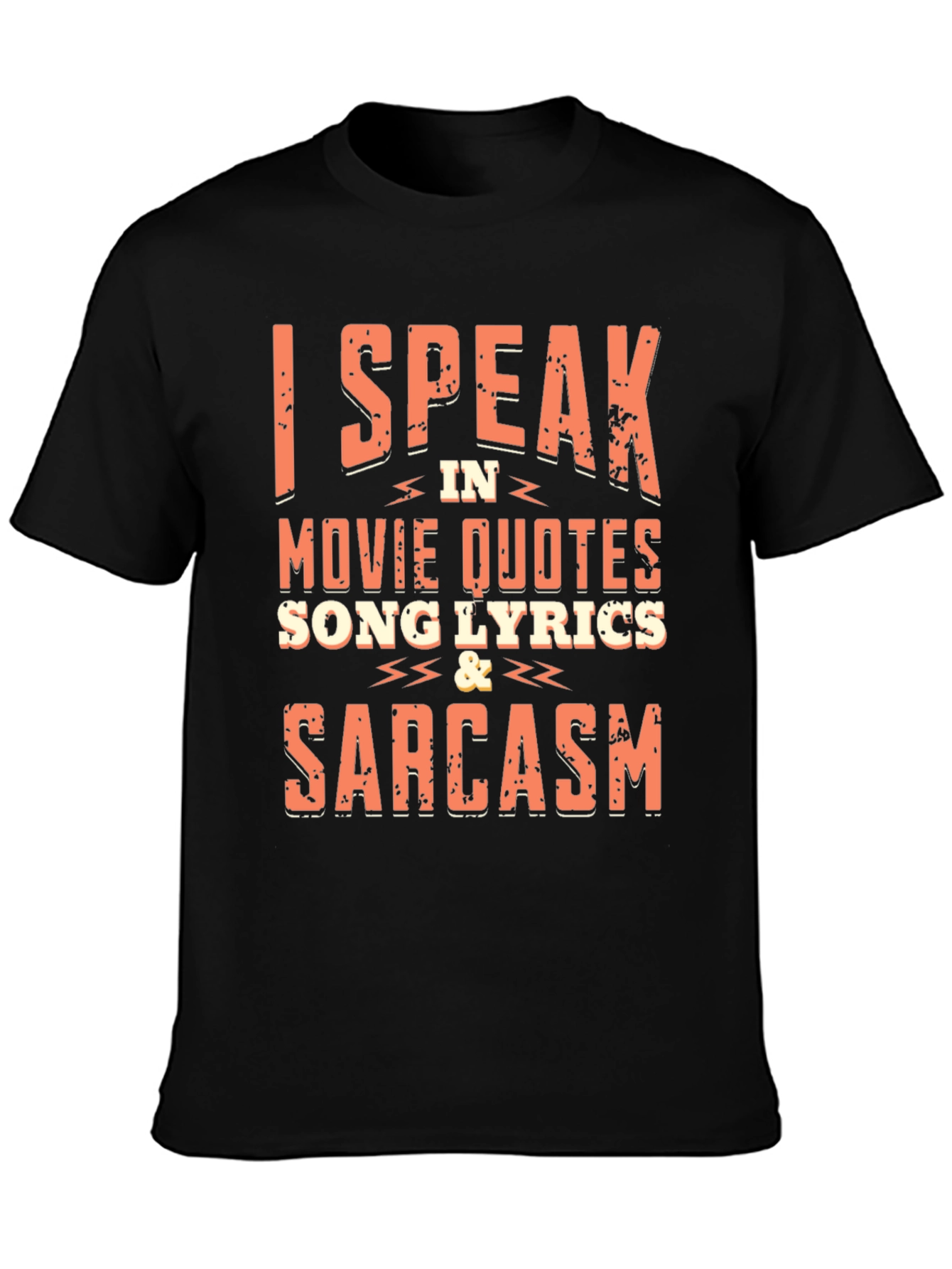 Black I Speak in Movie Quotes T-Shirt view 3