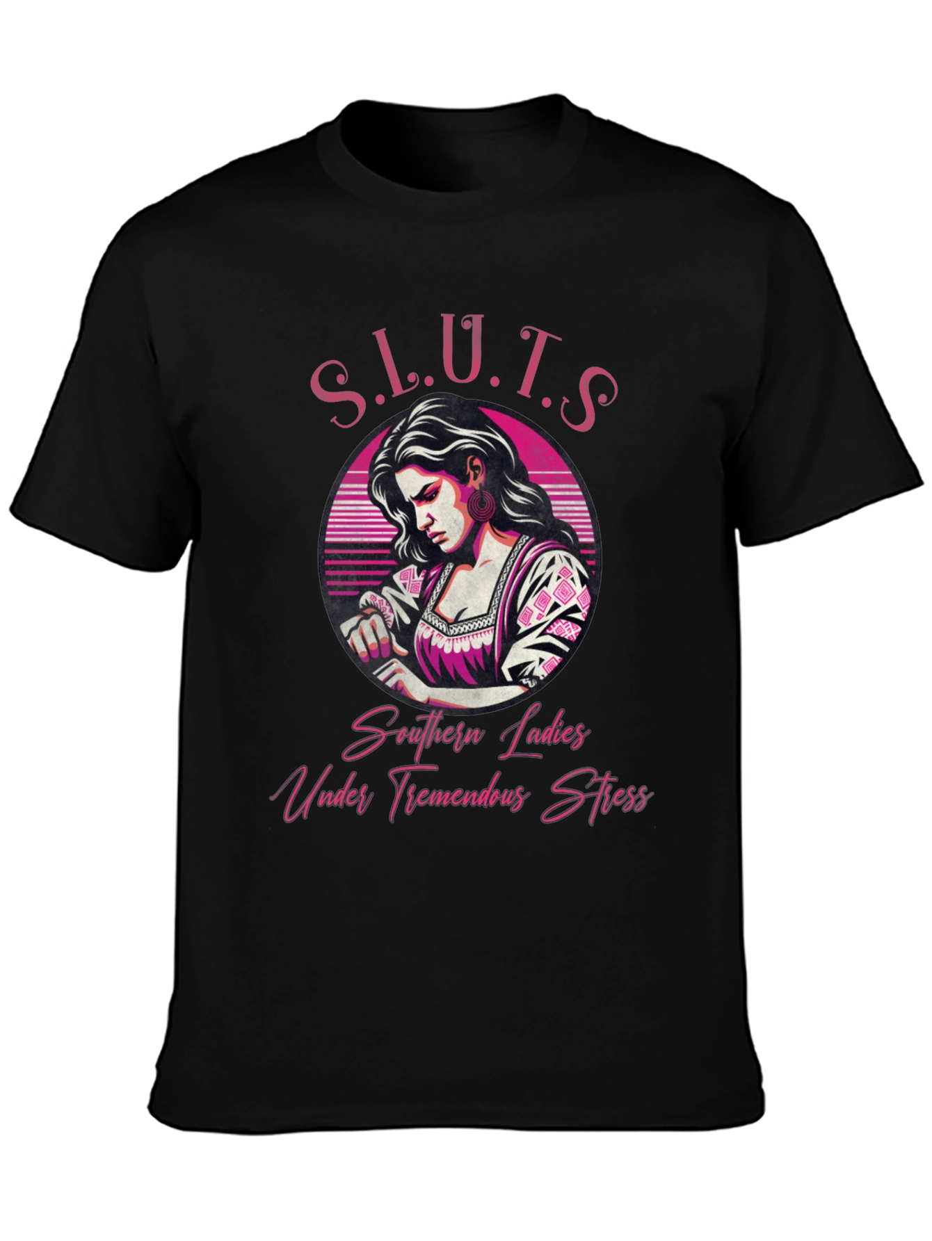 Black Southern Ladies T-Shirt - Unique Graphic Design view 3
