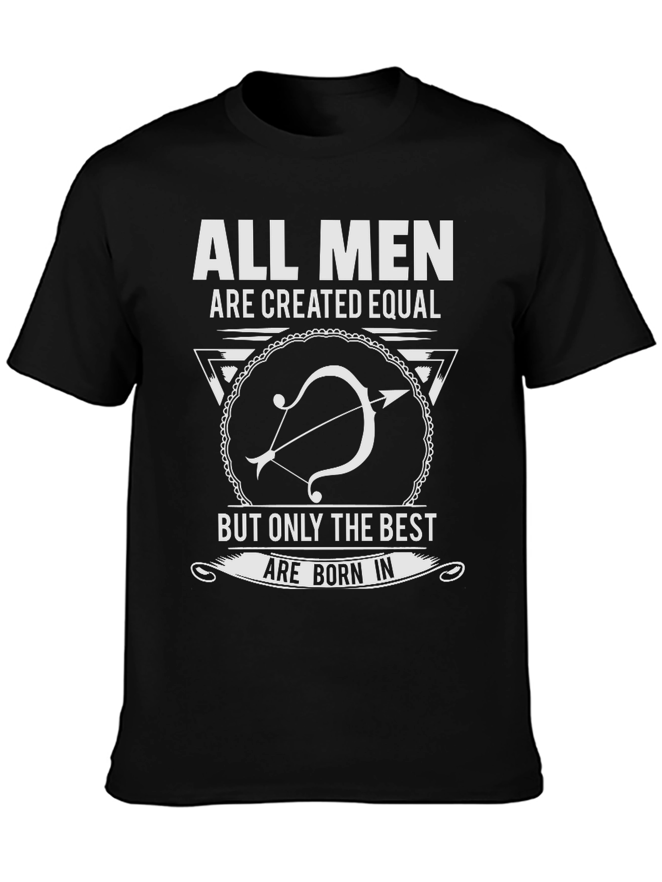 Black All Men Created Equal Best Born In T-Shirt view 3