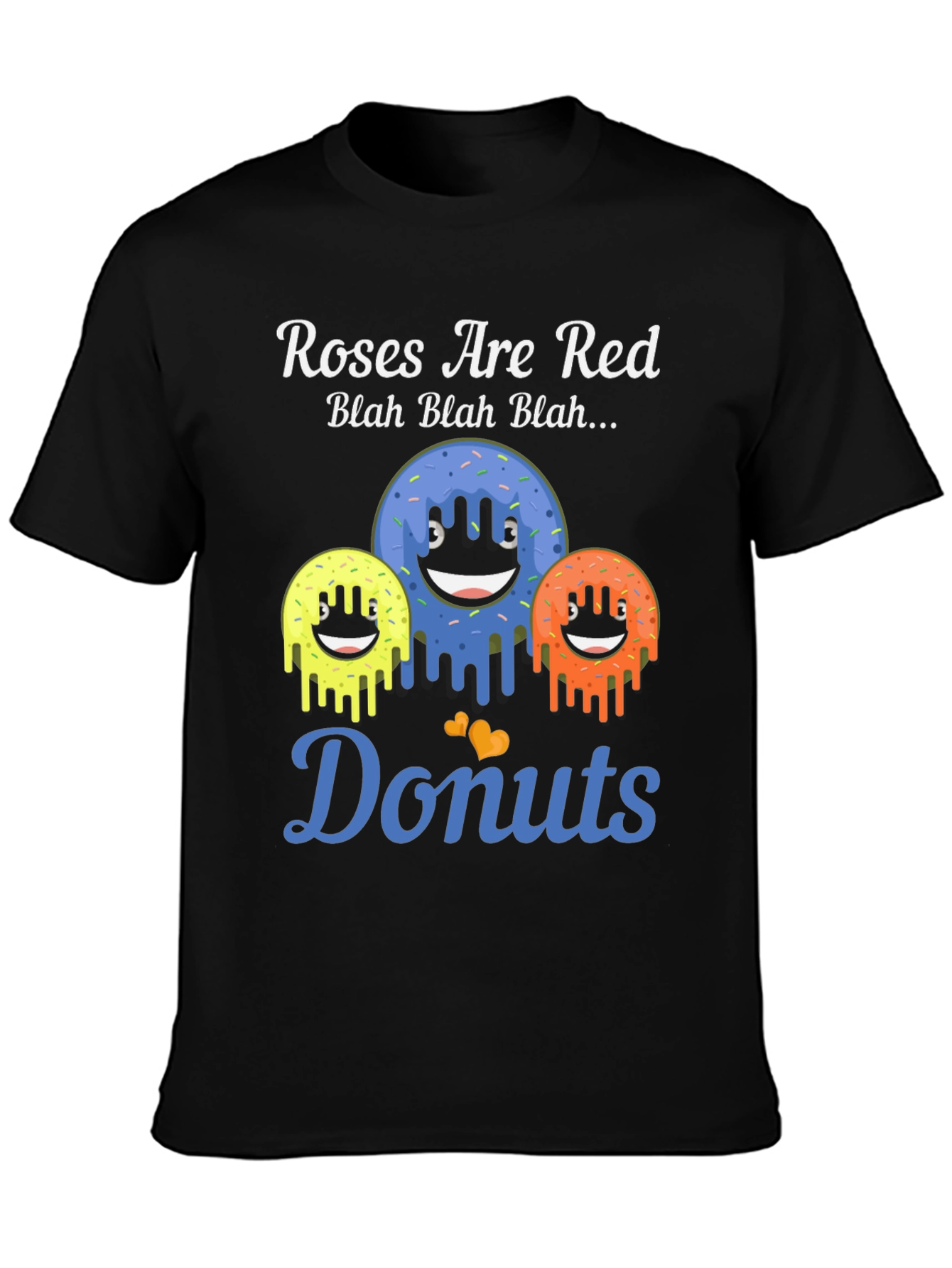 Black Roses are Red Donuts Graphic T-Shirt view 3