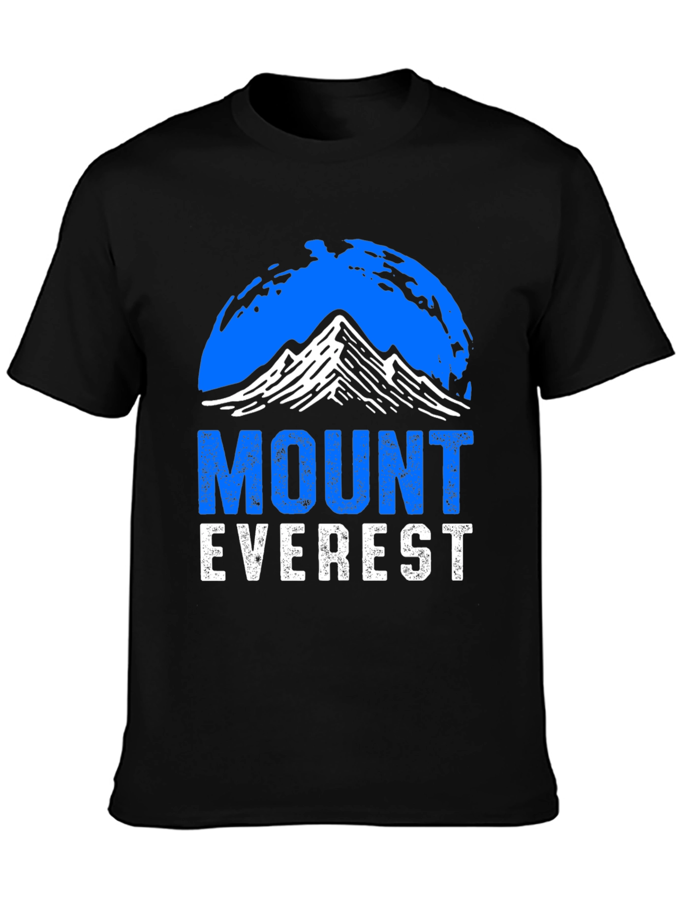 Black Mount Everest Graphic Tee - Black Cotton Casual Shirt view 3