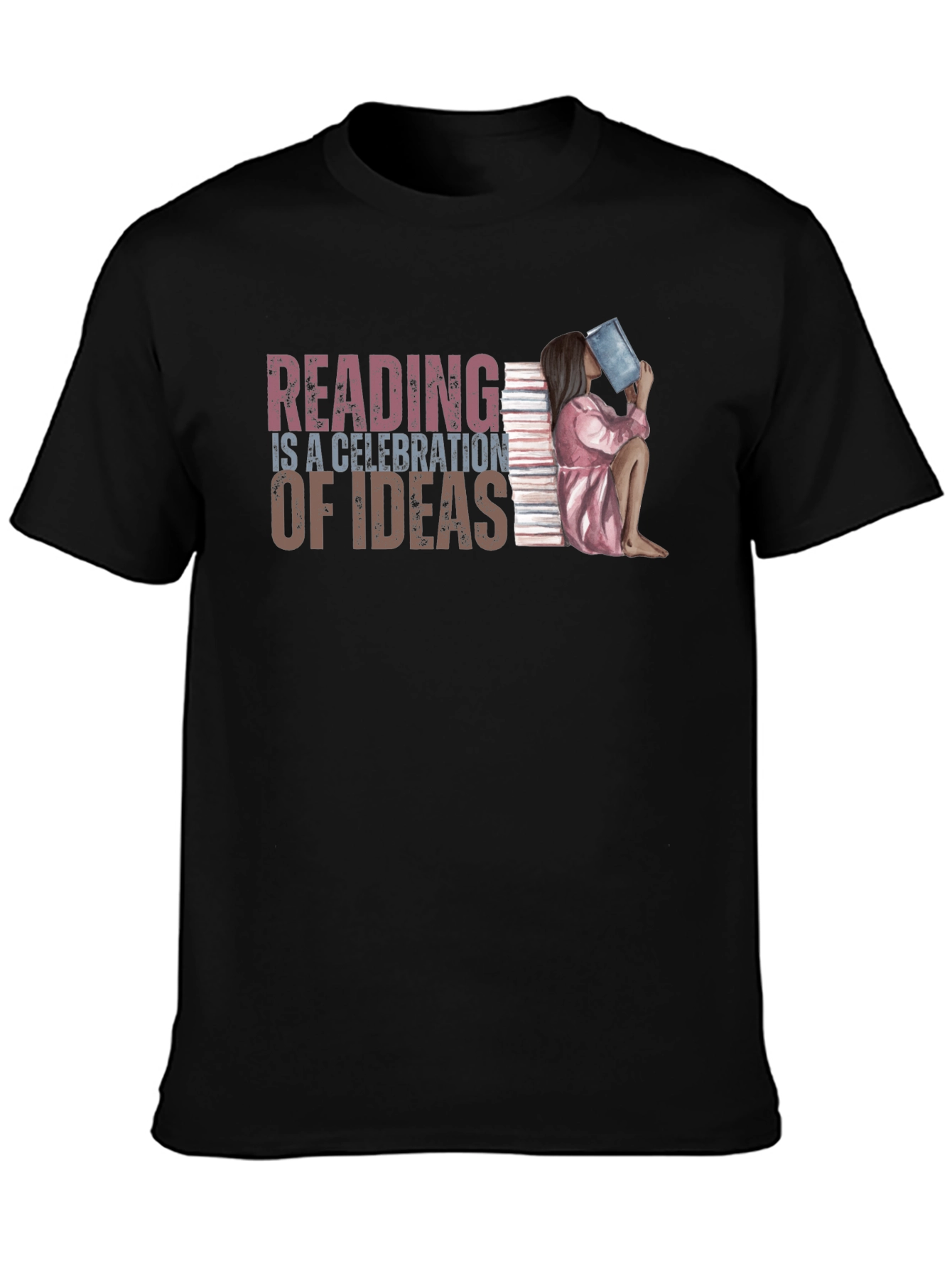 Black Reading is Celebration of Ideas T-Shirt view 3