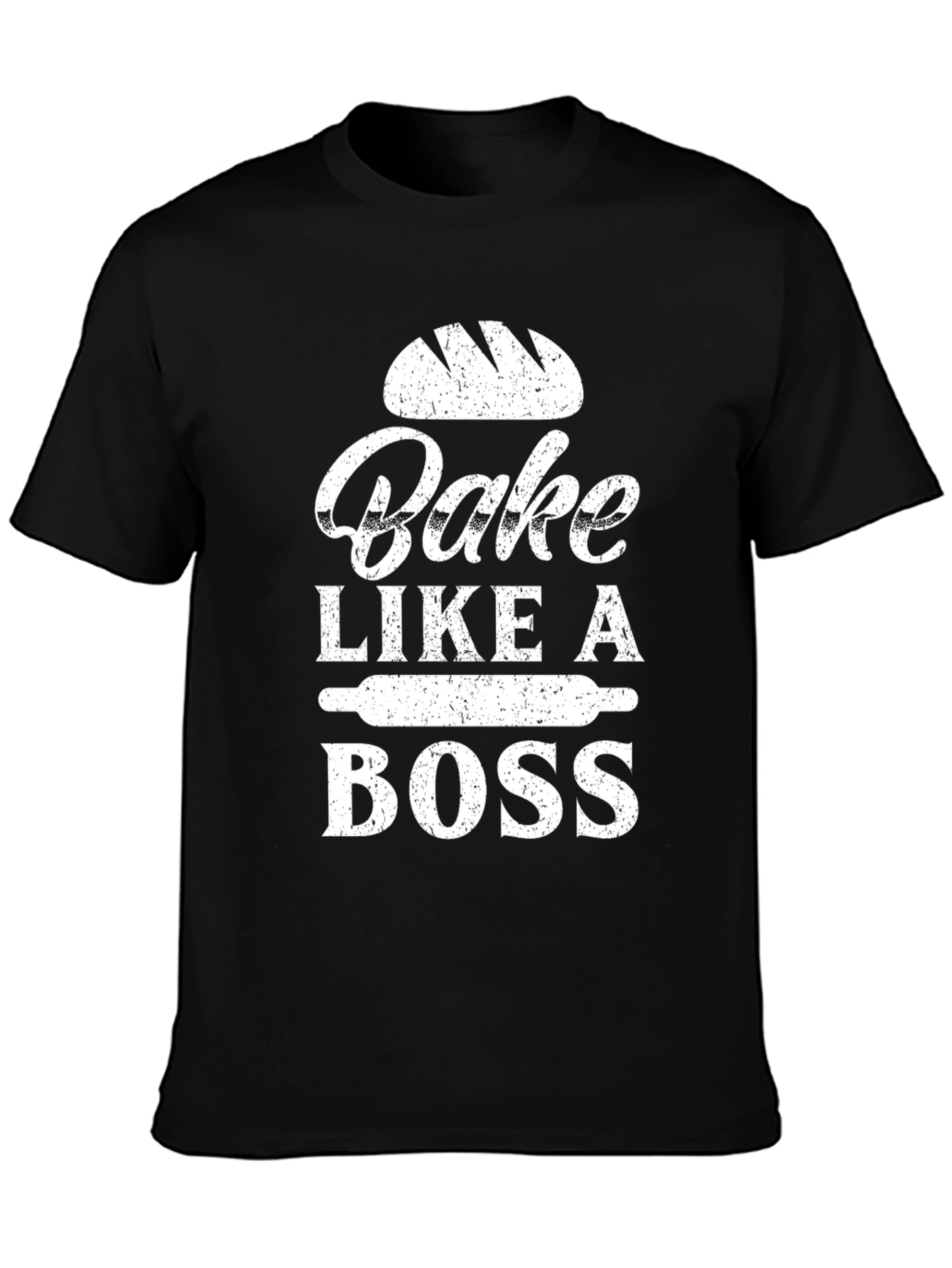 Black Bake Like A Boss Black T-Shirt - Baking Apparel view 3