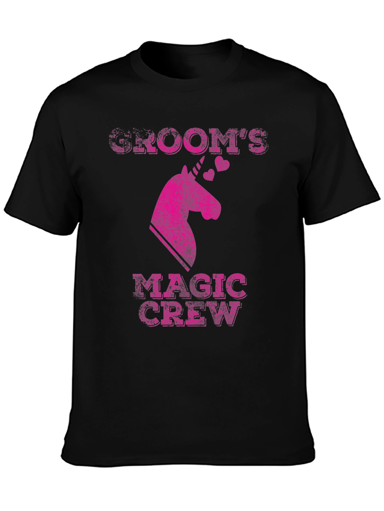 Black Groom's Magic Crew Unicorn T-Shirt - Black view 3