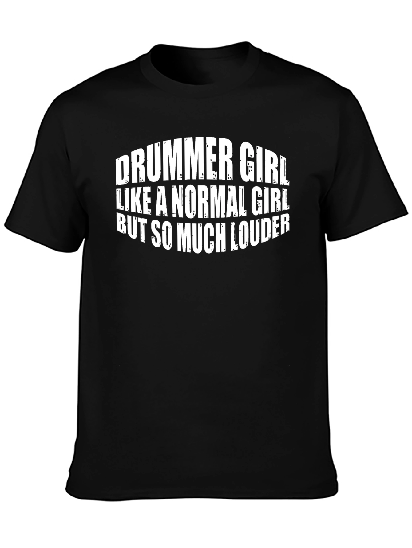 Black Drummer Girl T-Shirt - Loud & Proud! view 3